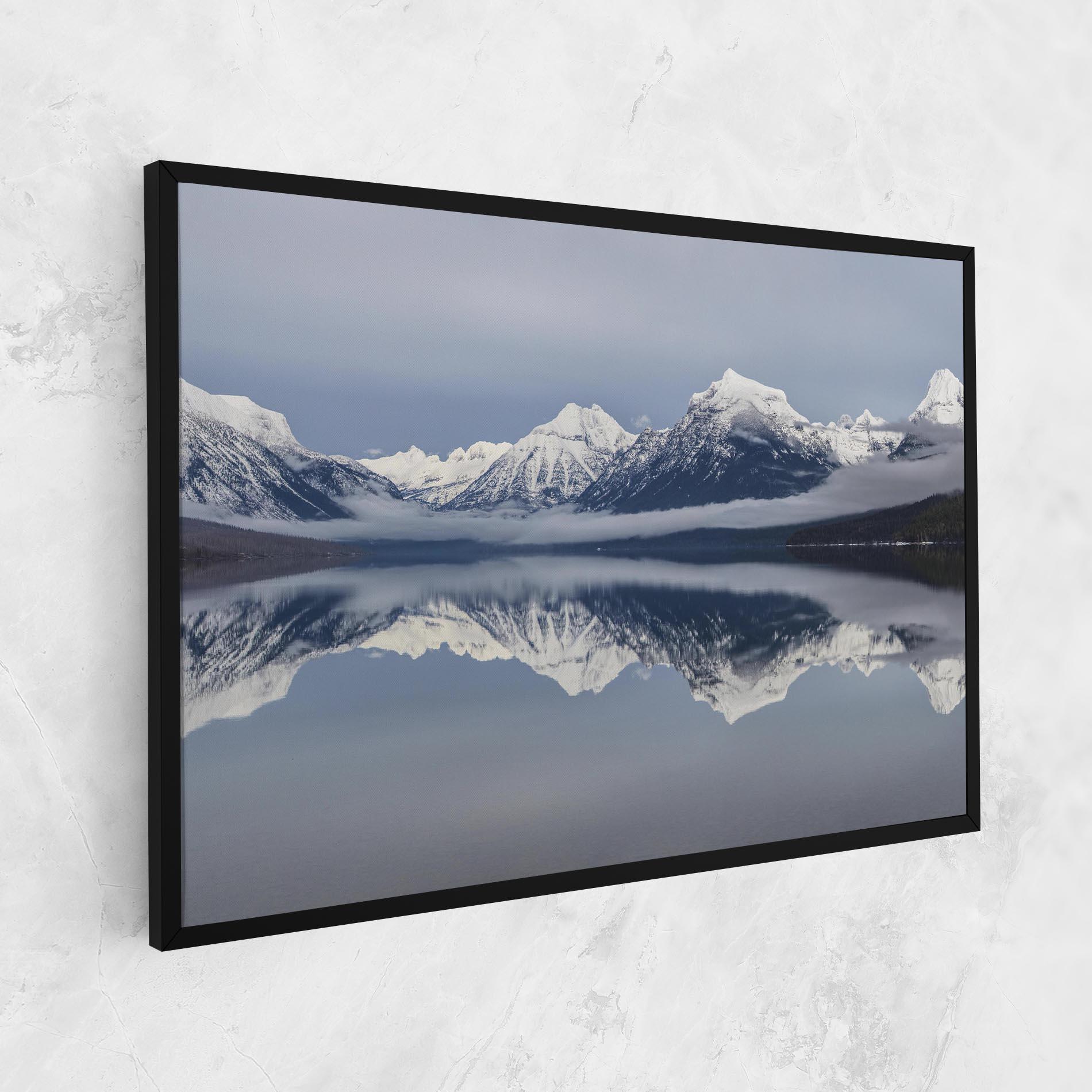 Vászonkép Beautiful Snowy Mountain mockup 1