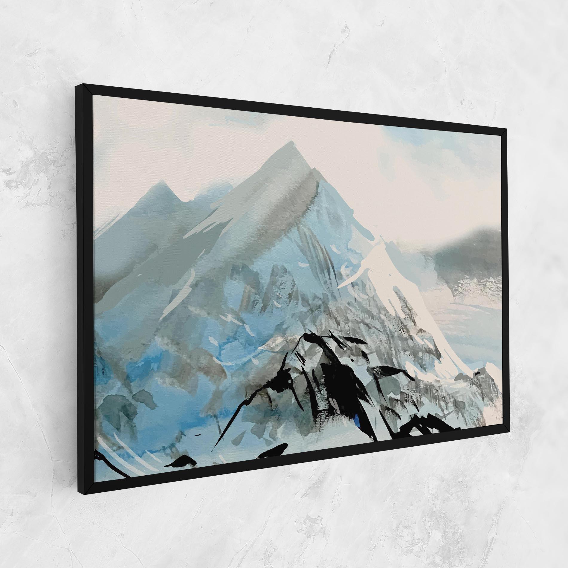 Vászonkép Blue Black Mountain mockup 1