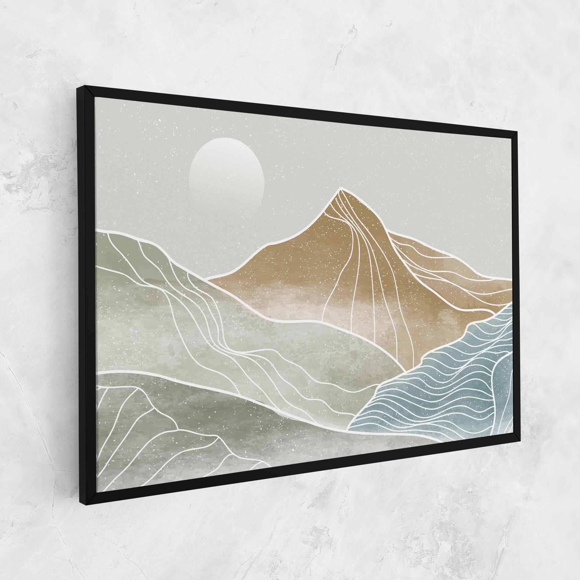Vászonkép Minimal Mountain mockup 1