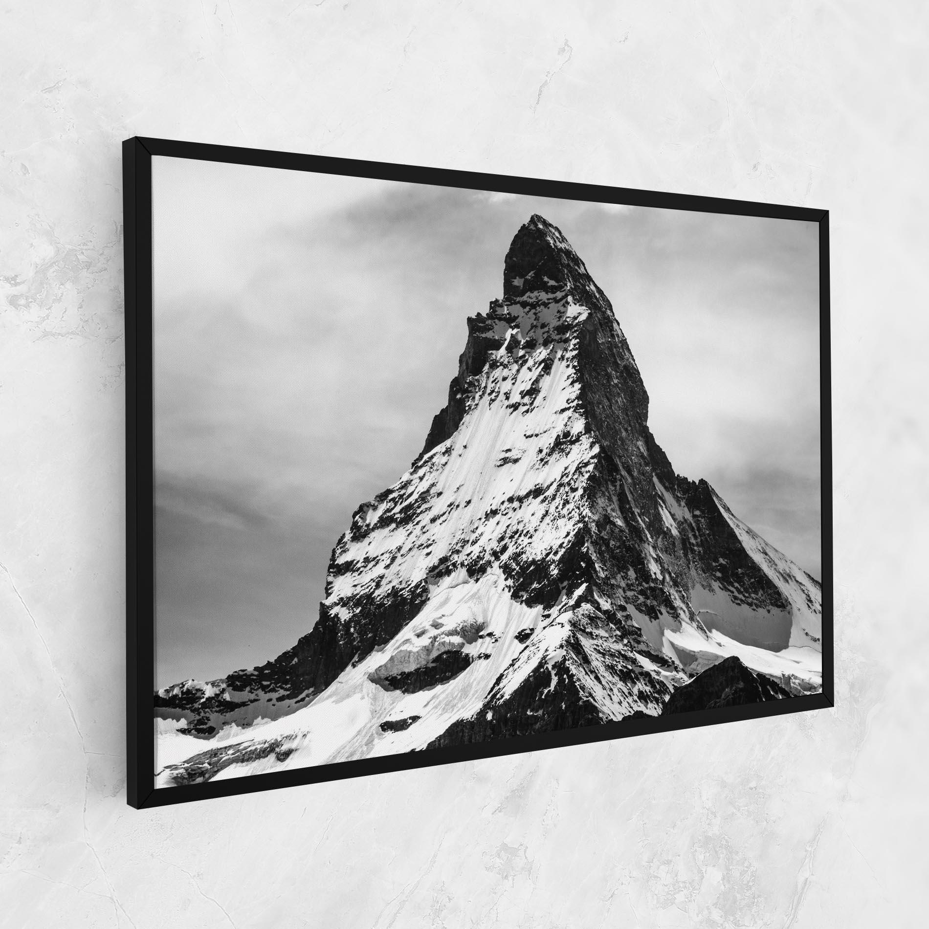 Vászonkép Snowy Black Mountain mockup 1