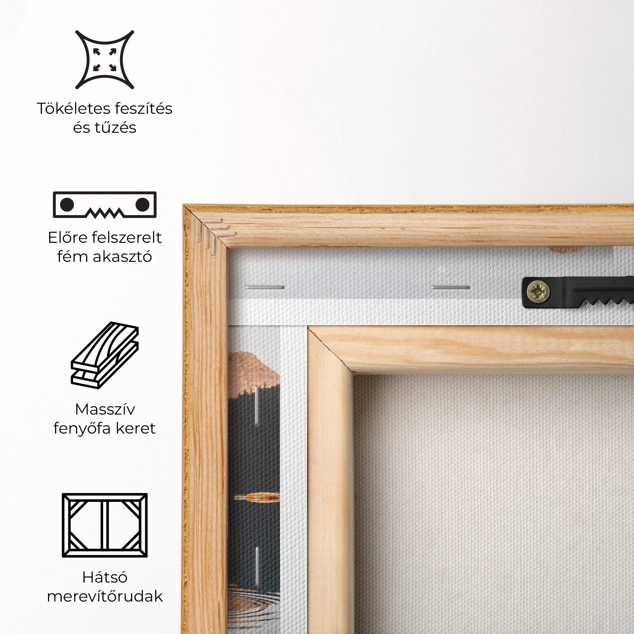 Vászonkép Brown Mountain Lake mockup 5