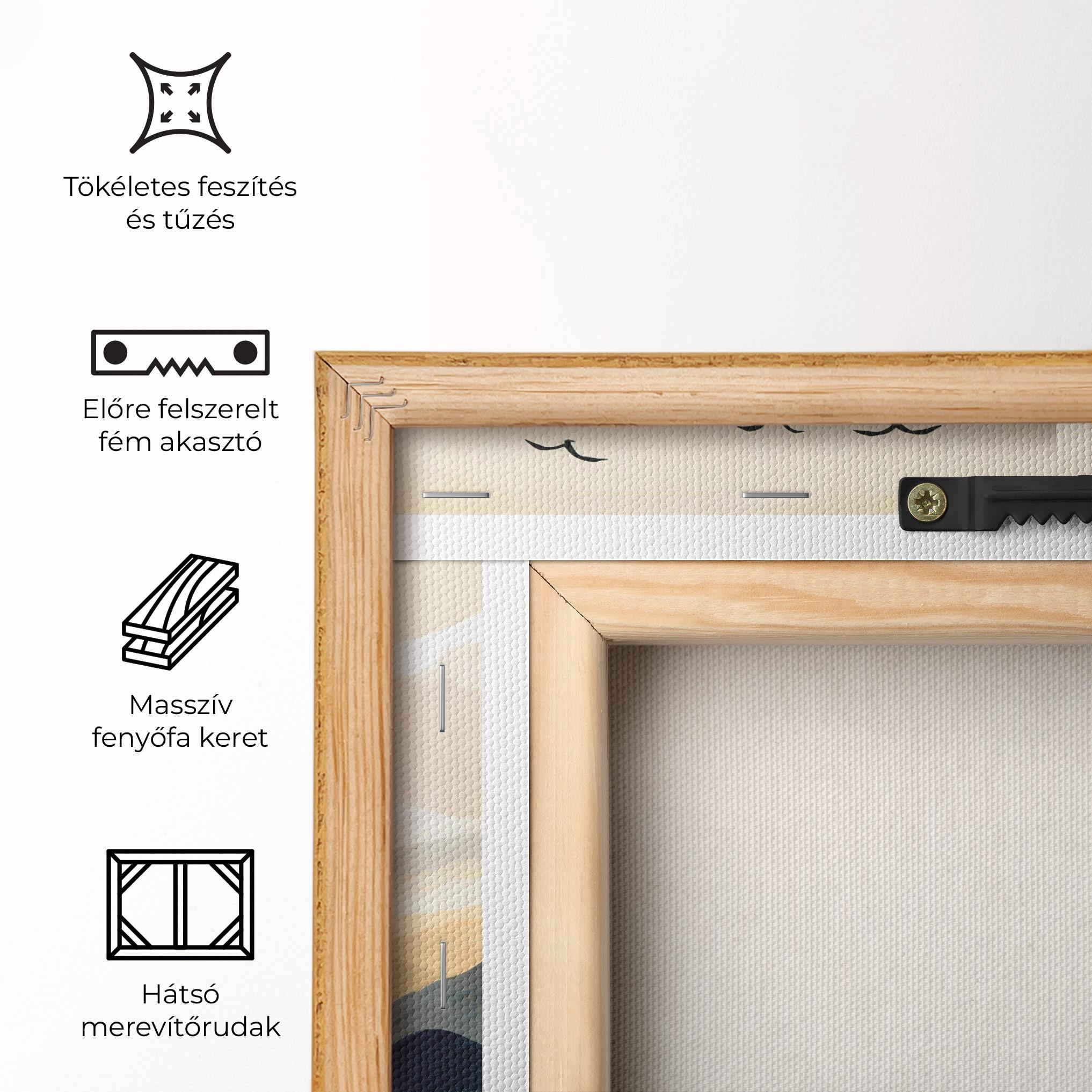 Vászonkép Gold Foggy Blue mockup 5