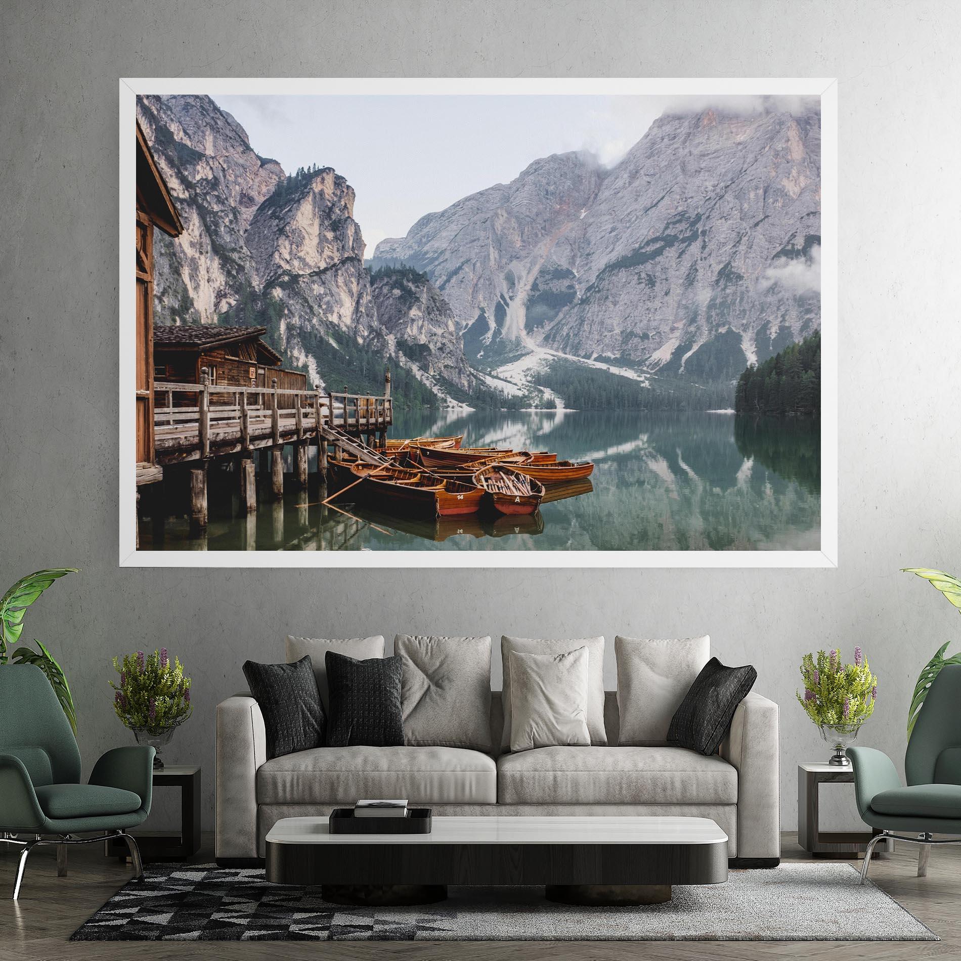 Vászonkép Cabin Lake mockup 7