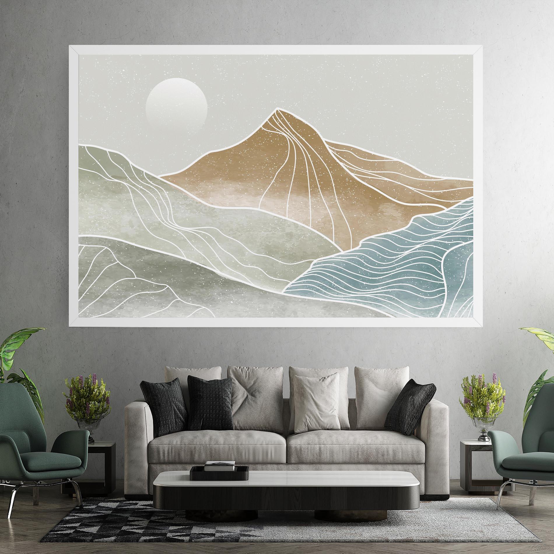 Vászonkép Minimal Mountain mockup 7