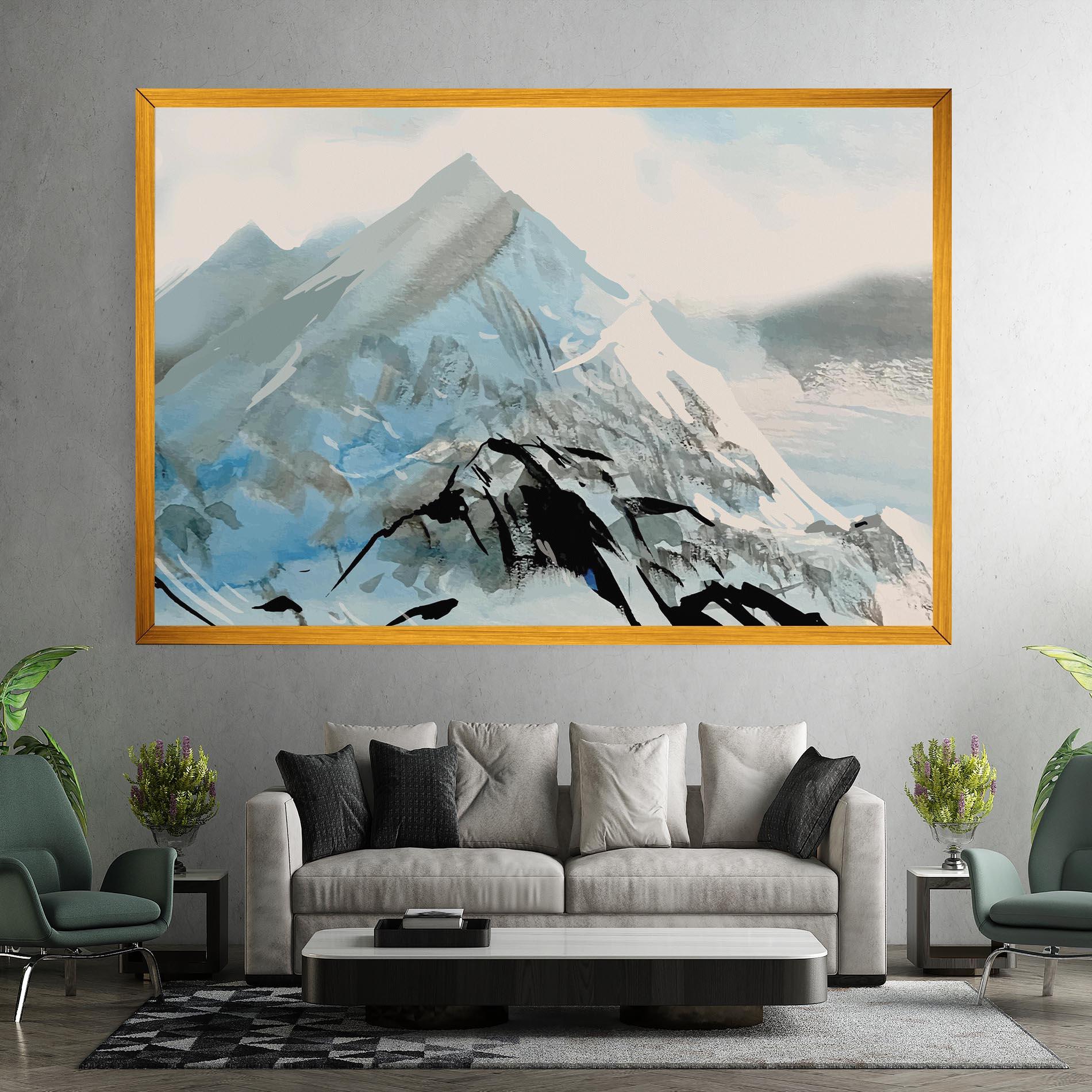 Vászonkép Blue Black Mountain mockup 7