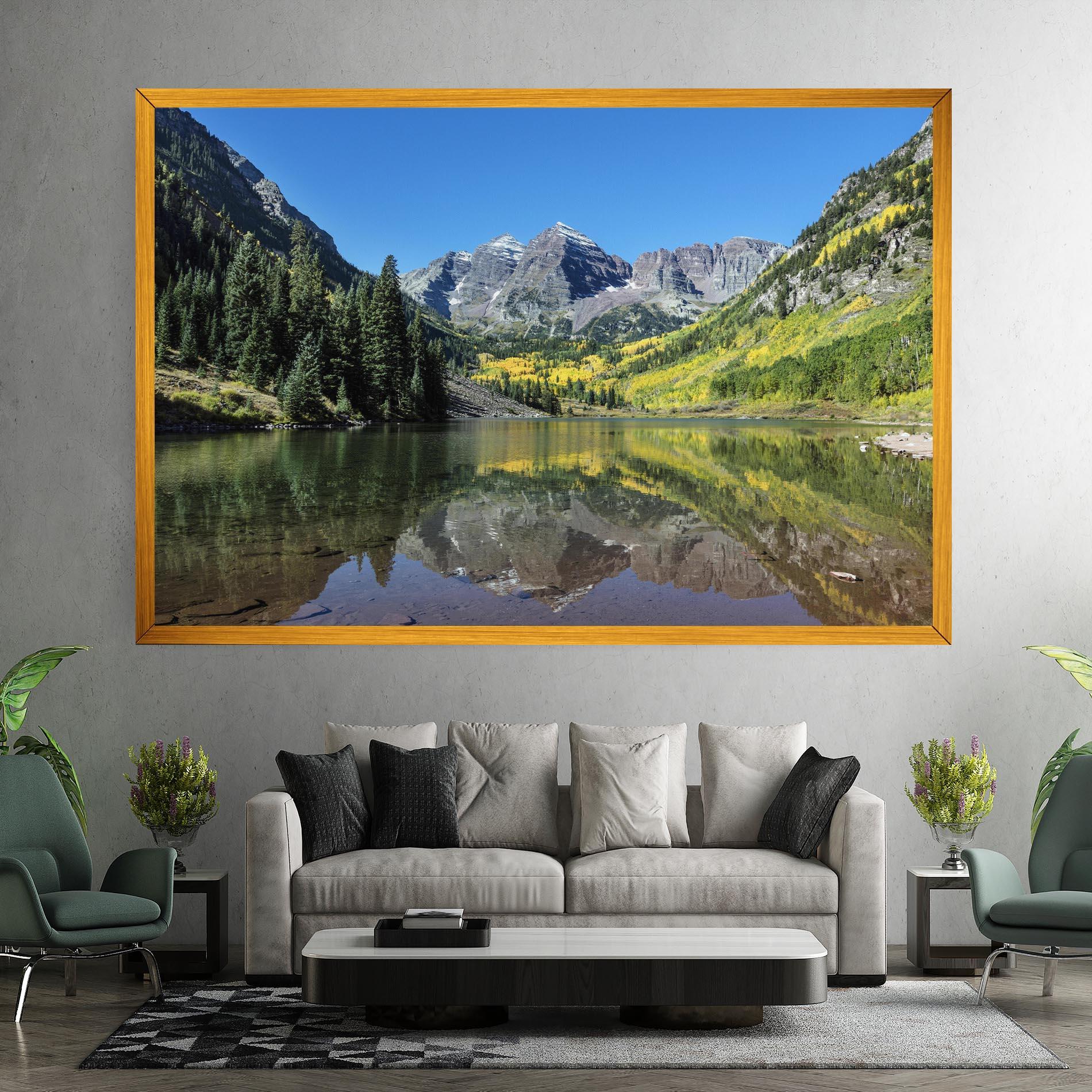 Vászonkép Lake Green Mountain mockup 7