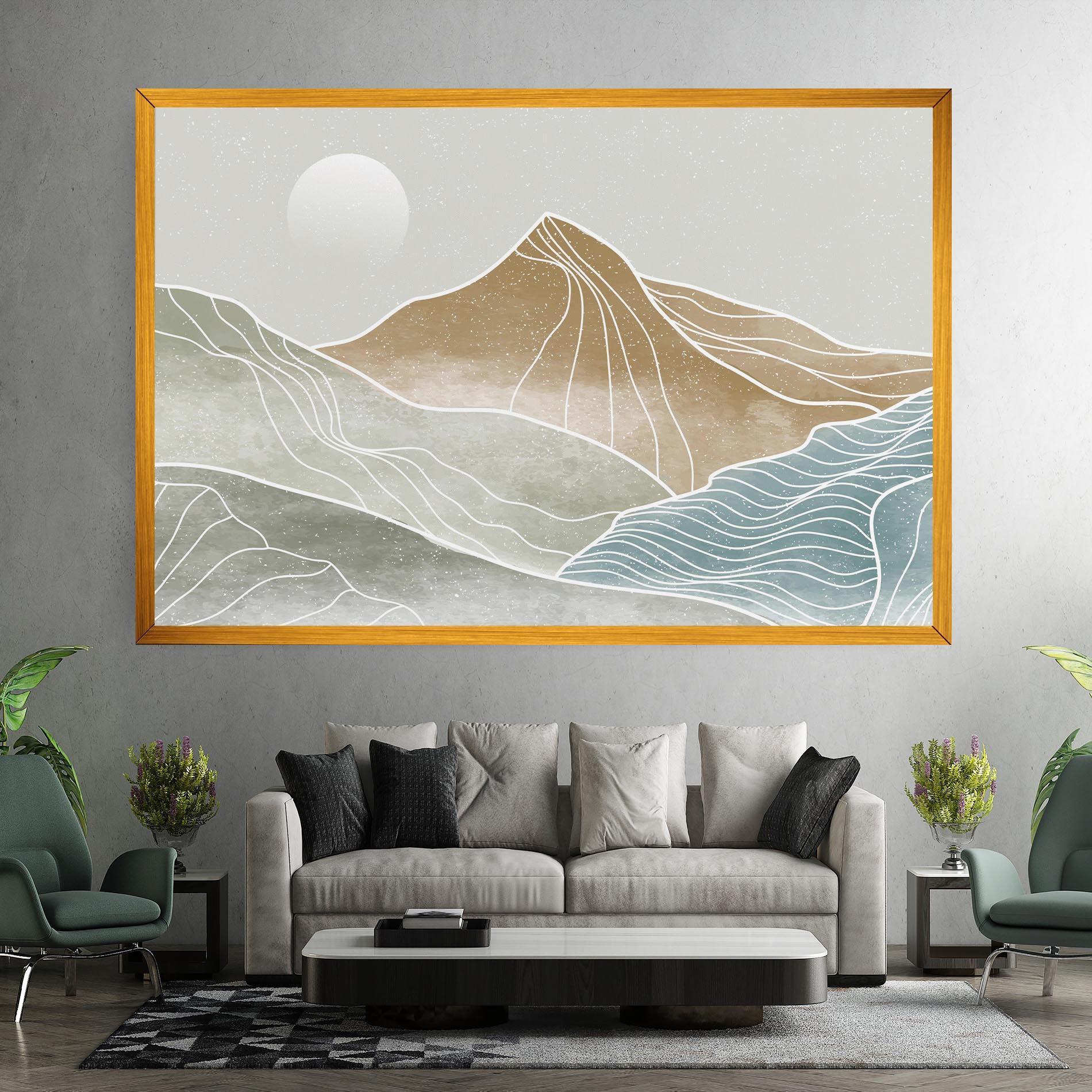 Vászonkép Minimal Mountain mockup 7