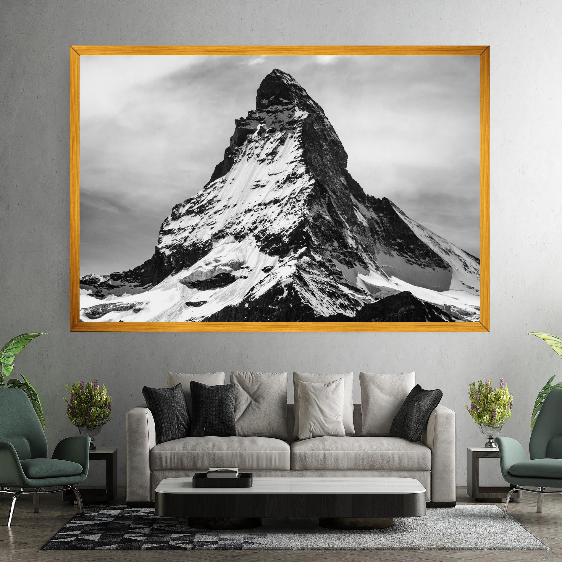Vászonkép Snowy Black Mountain mockup 7