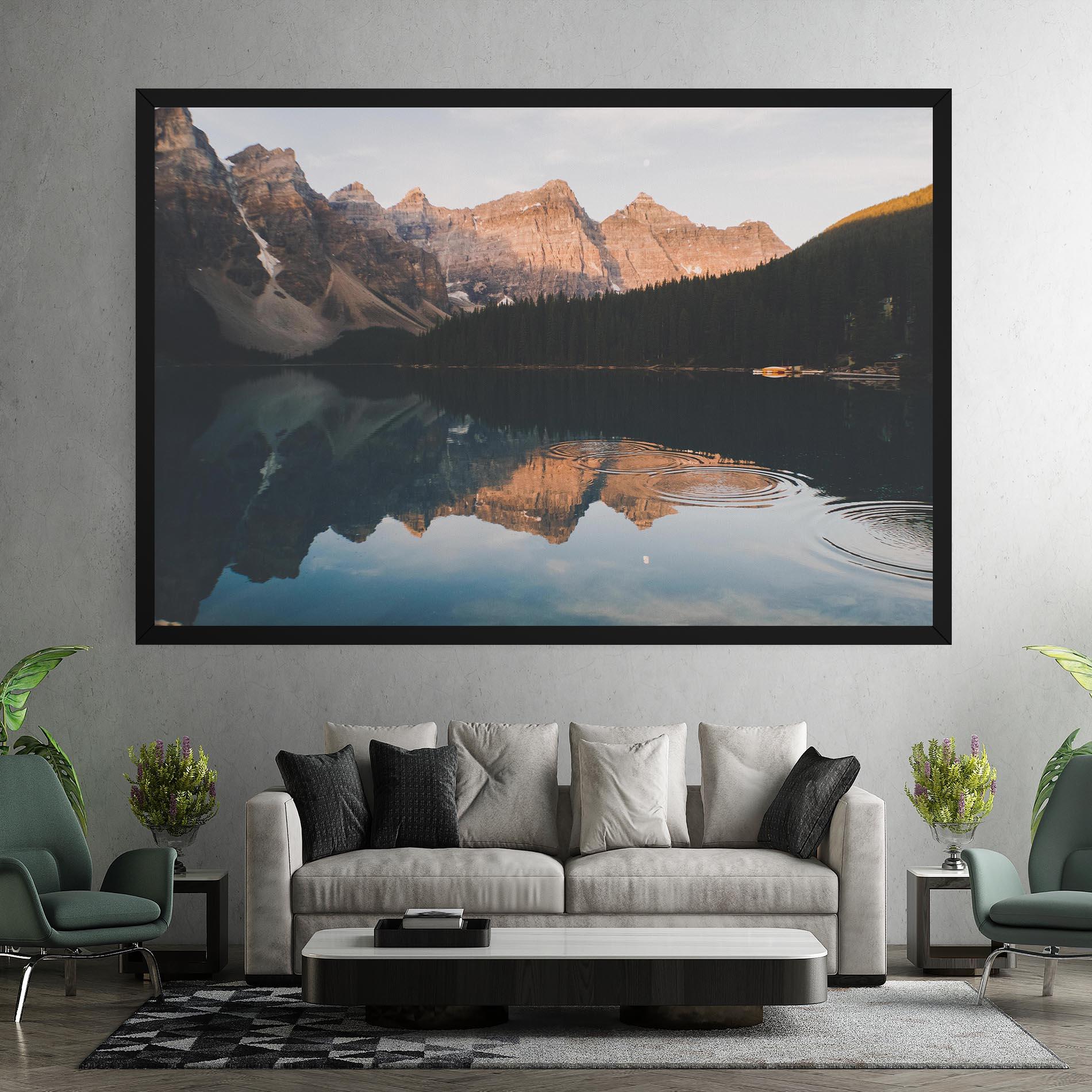 Vászonkép Brown Mountain Lake mockup 7