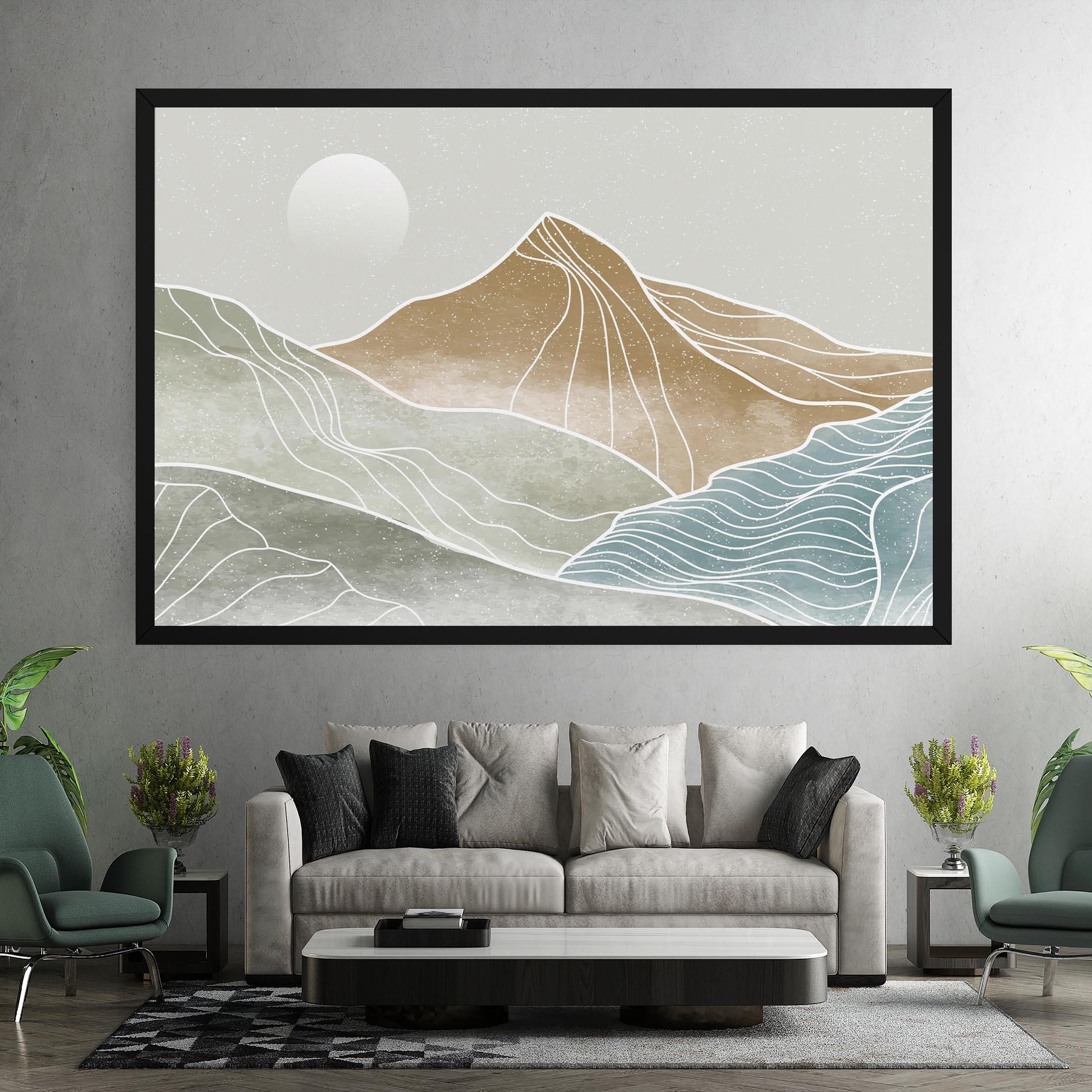 Vászonkép Minimal Mountain mockup 7