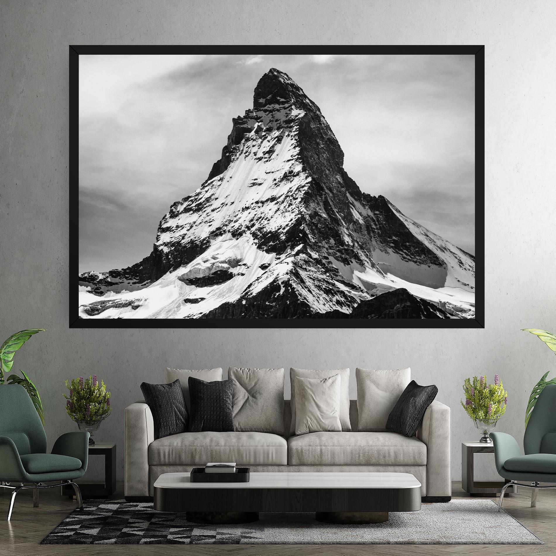 Vászonkép Snowy Black Mountain mockup 7