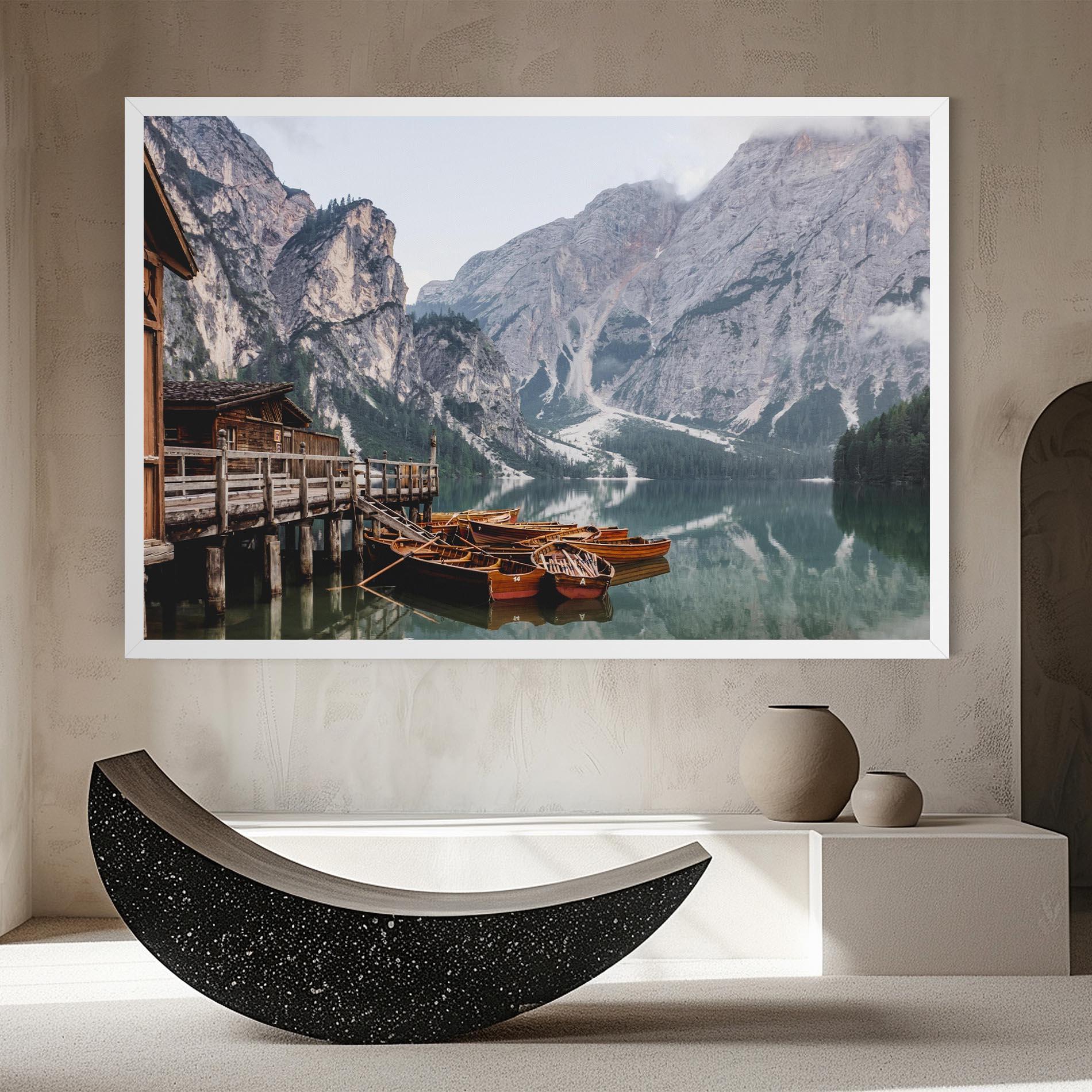 Vászonkép Cabin Lake mockup 8