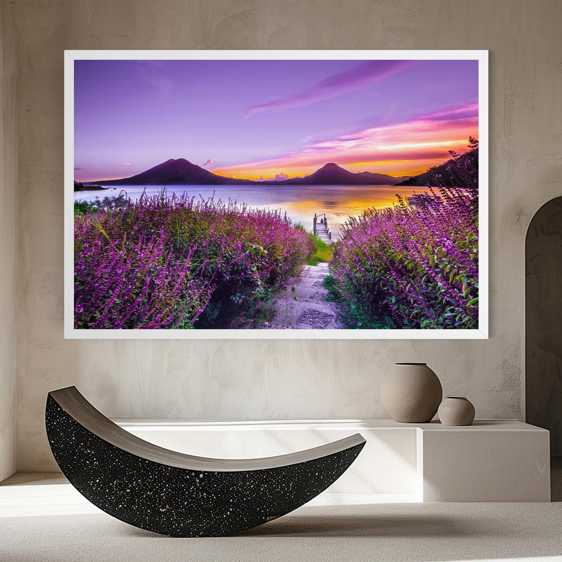 Vászonkép Purple Lake mockup 8