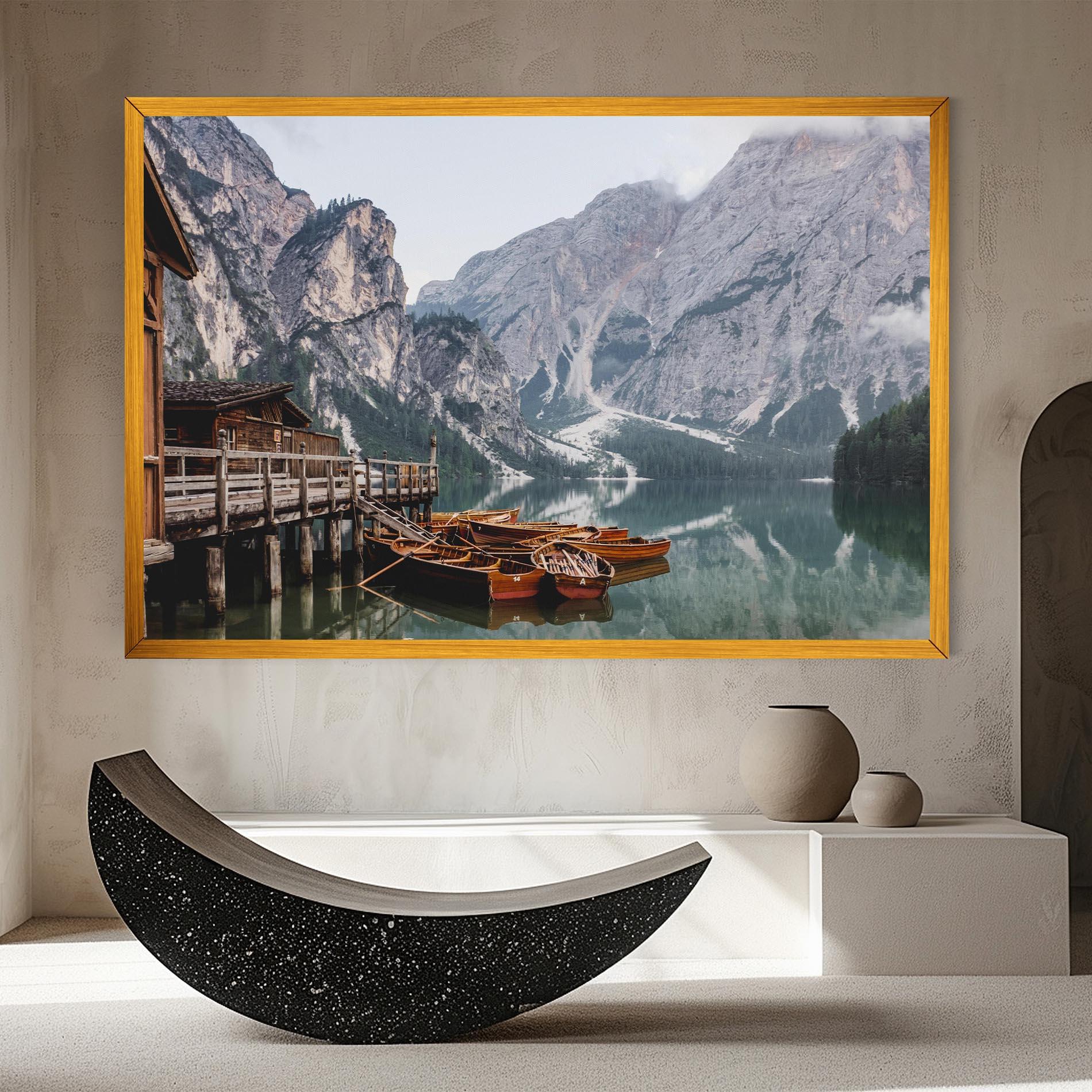 Vászonkép Cabin Lake mockup 8