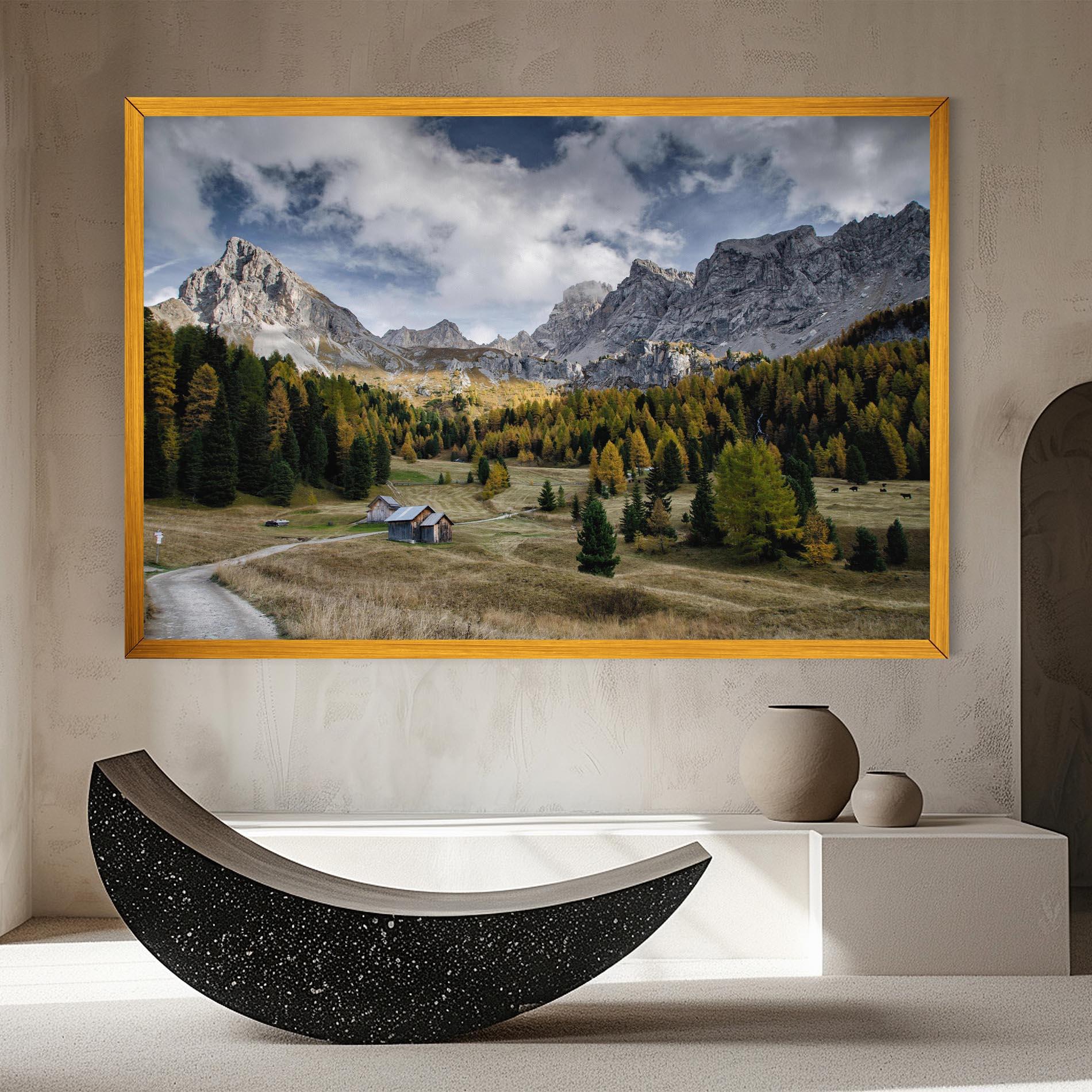 Vászonkép Cloudy Mountains View mockup 8