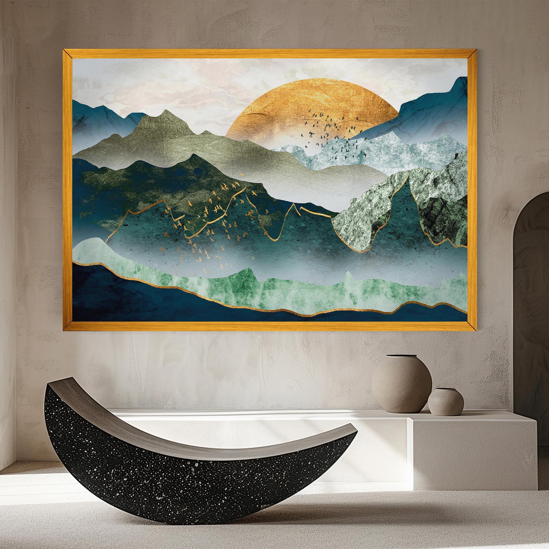 Vászonkép Golden Mountains mockup 8