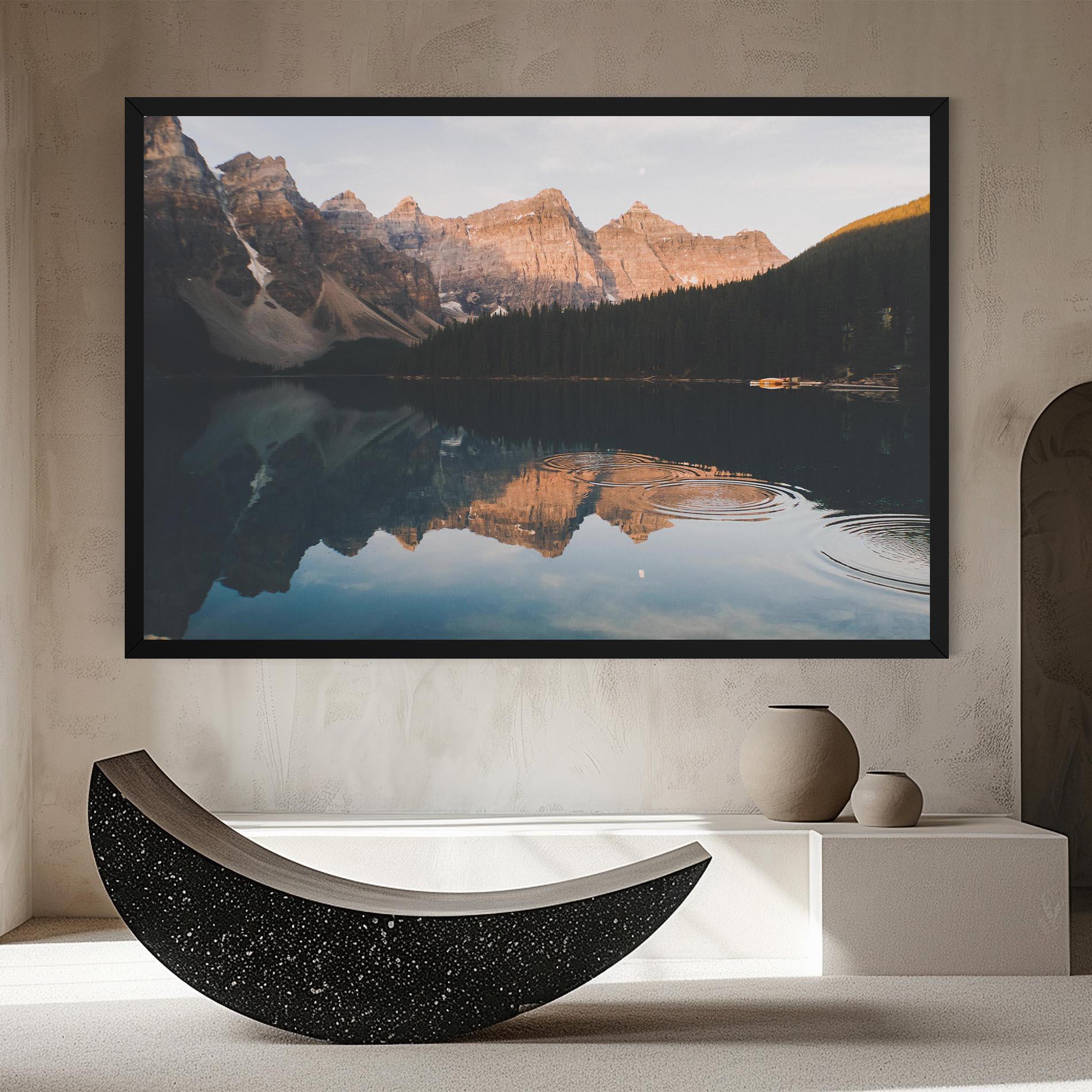 Vászonkép Brown Mountain Lake mockup 8