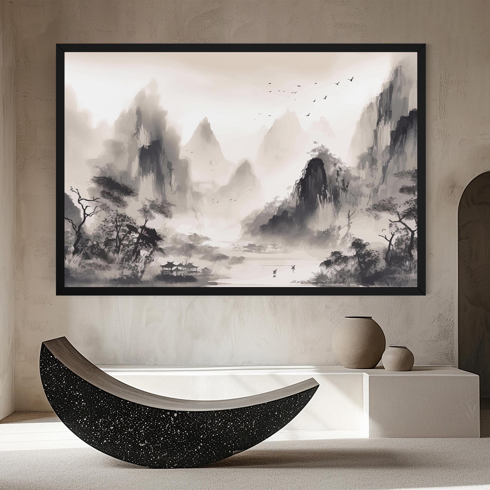 Vászonkép Far Away Mountain mockup 8