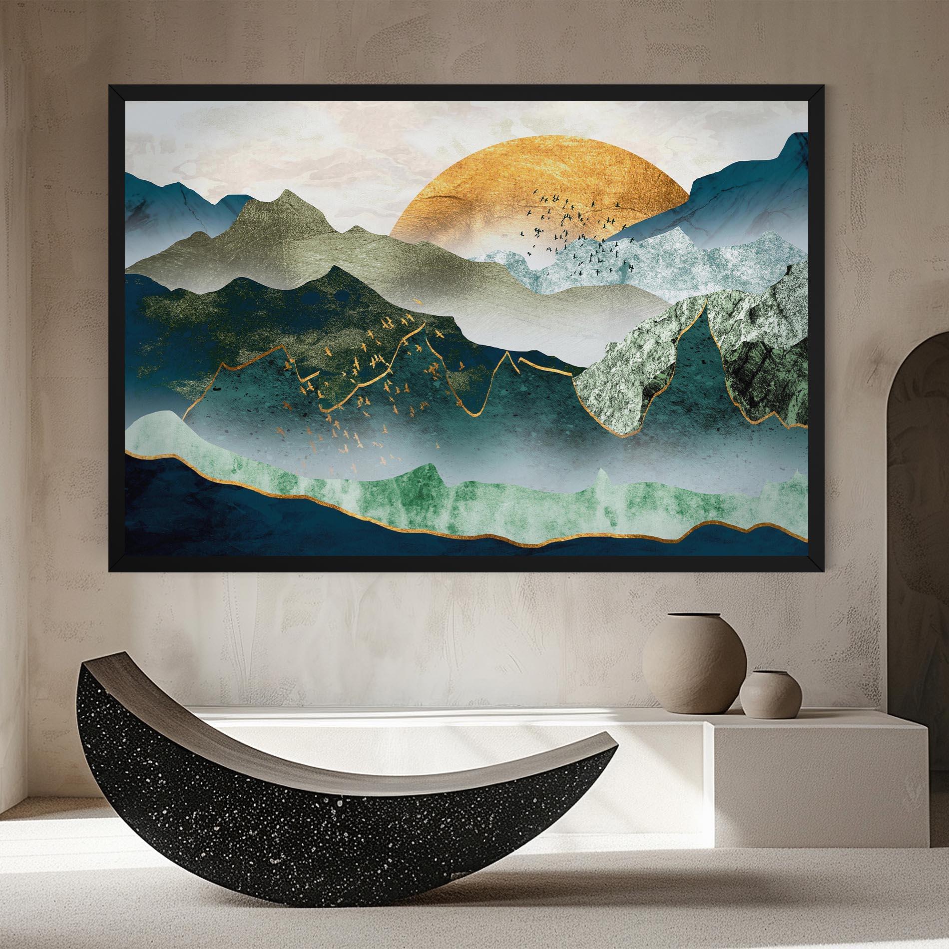 Vászonkép Golden Mountains mockup 8