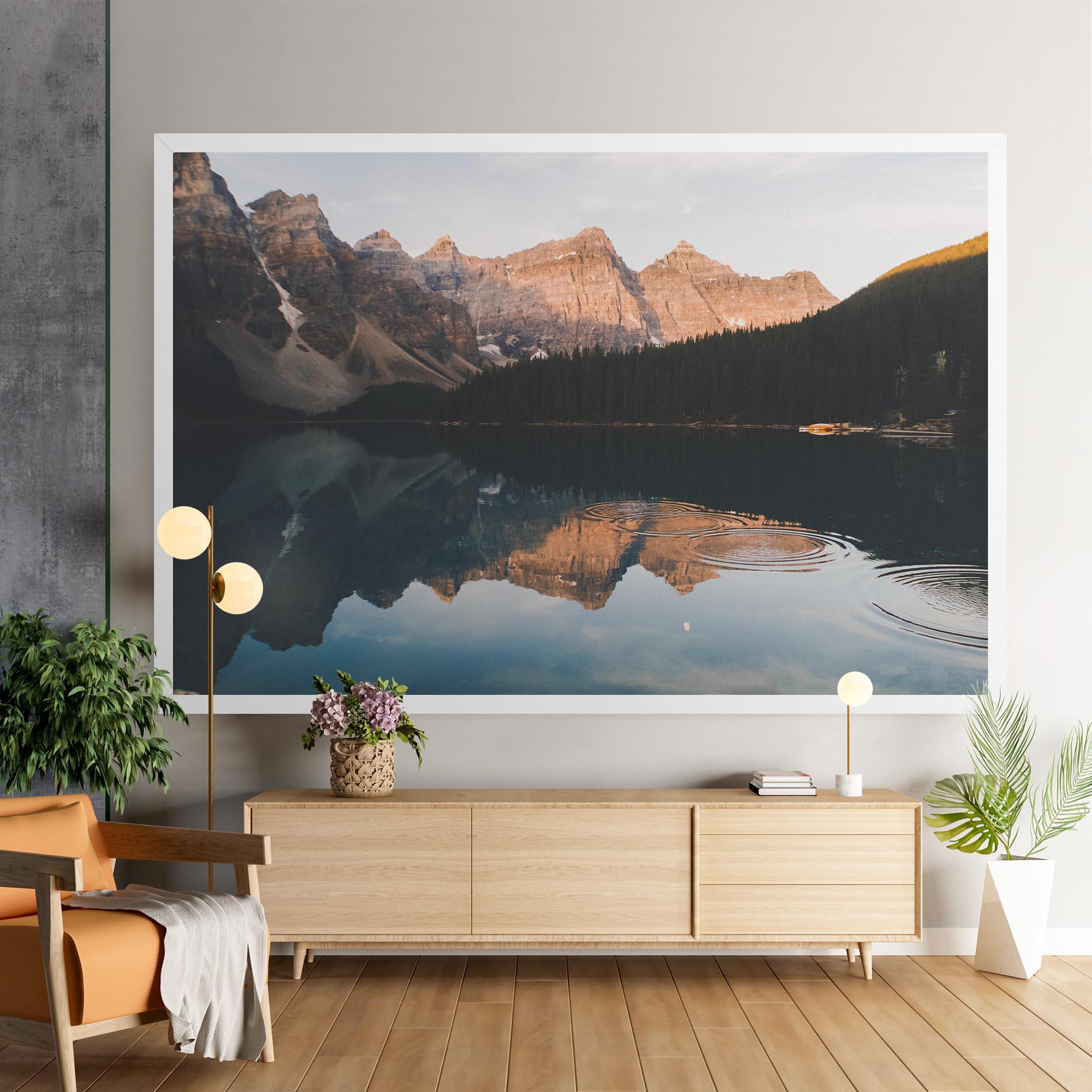 Vászonkép Brown Mountain Lake mockup 9