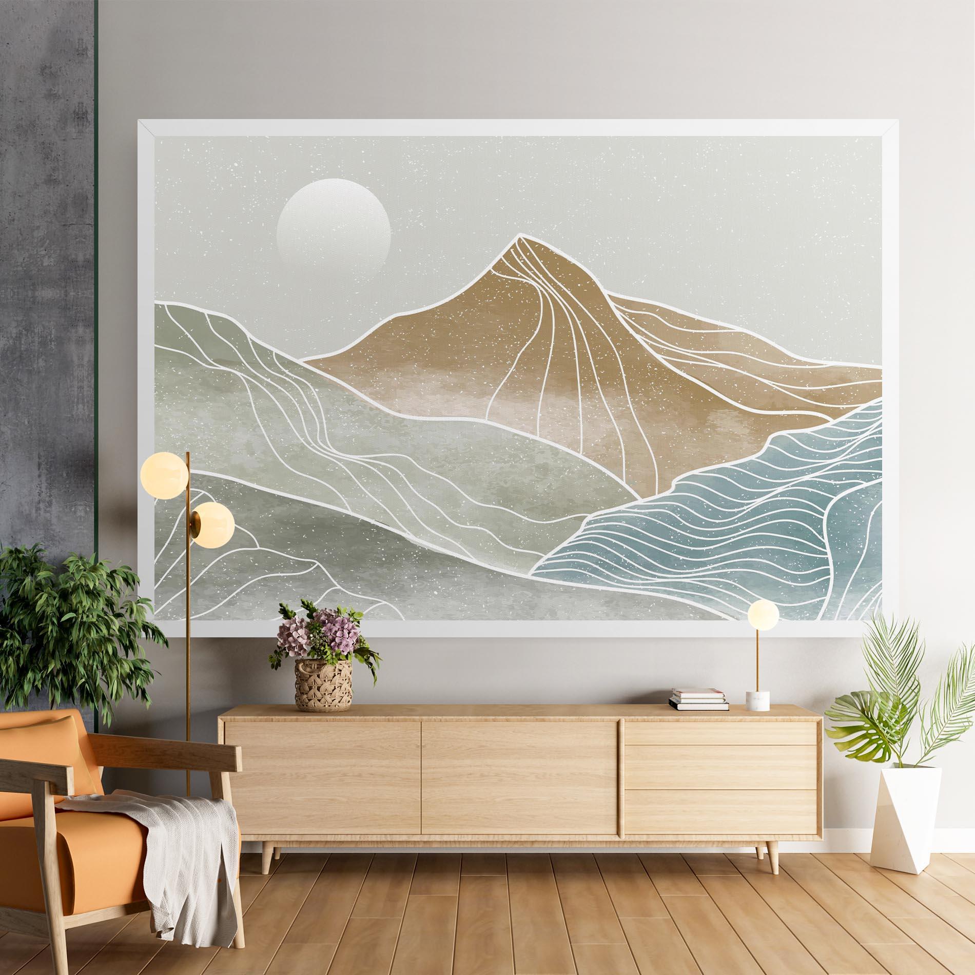 Vászonkép Minimal Mountain mockup 9