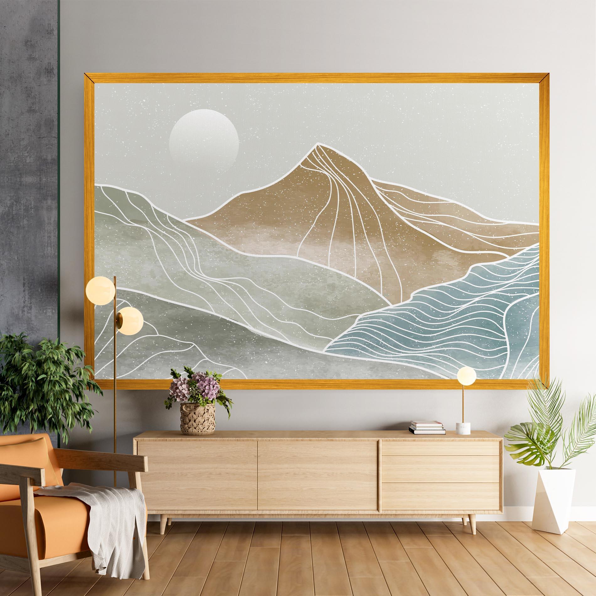 Vászonkép Minimal Mountain mockup 9