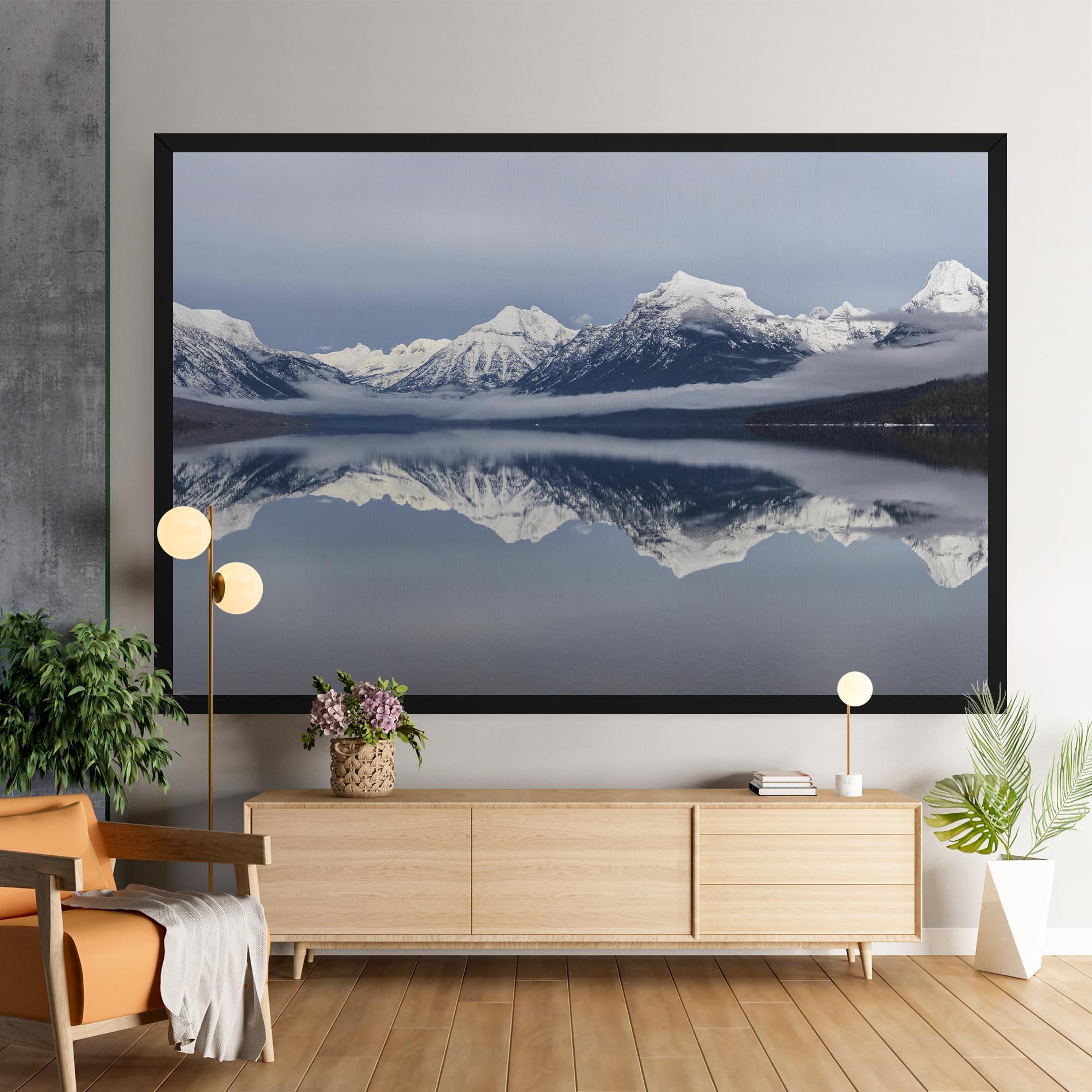 Vászonkép Beautiful Snowy Mountain mockup 9