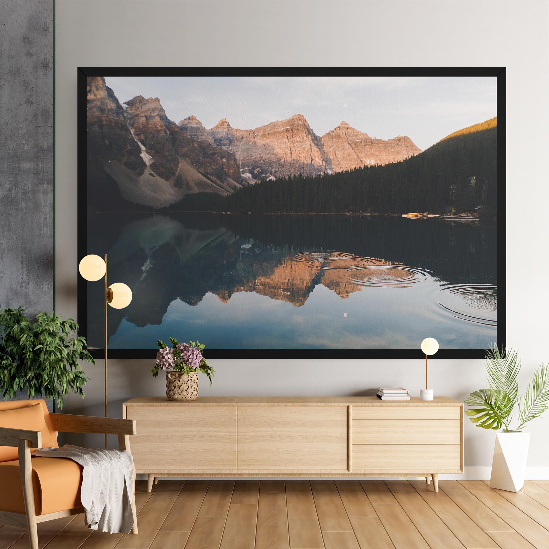 Vászonkép Brown Mountain Lake mockup 9