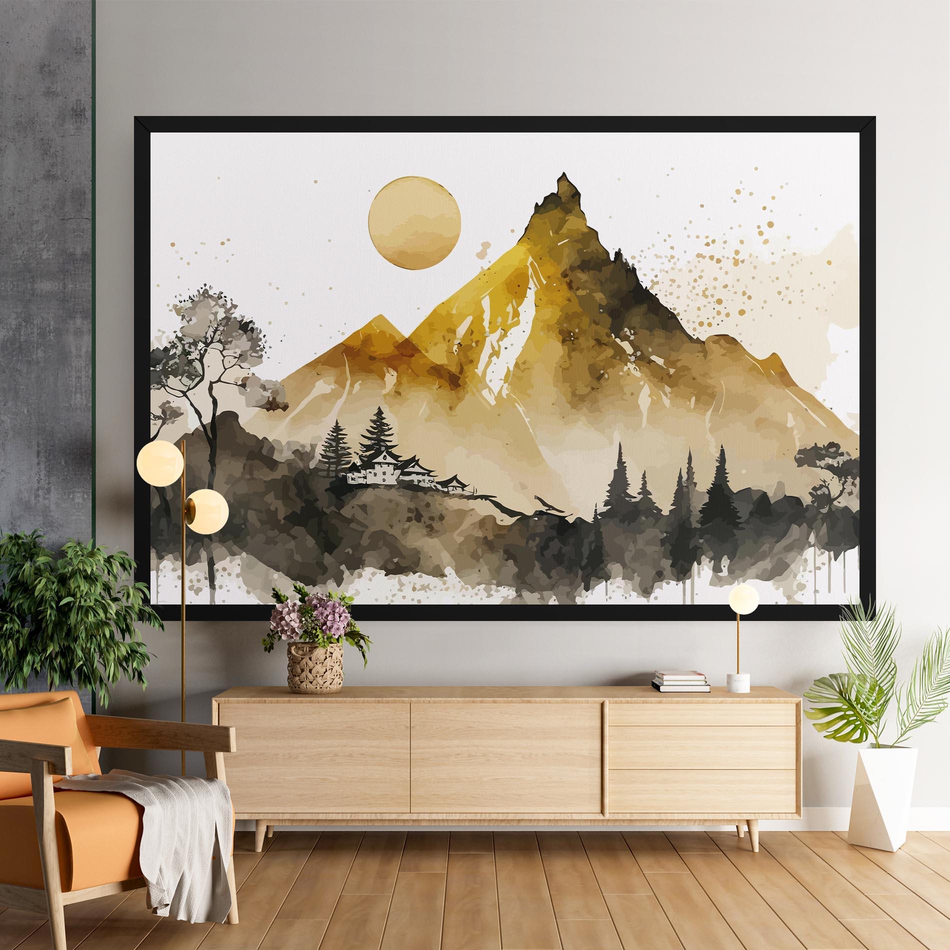 Vászonkép Gold Mountain Art mockup 9