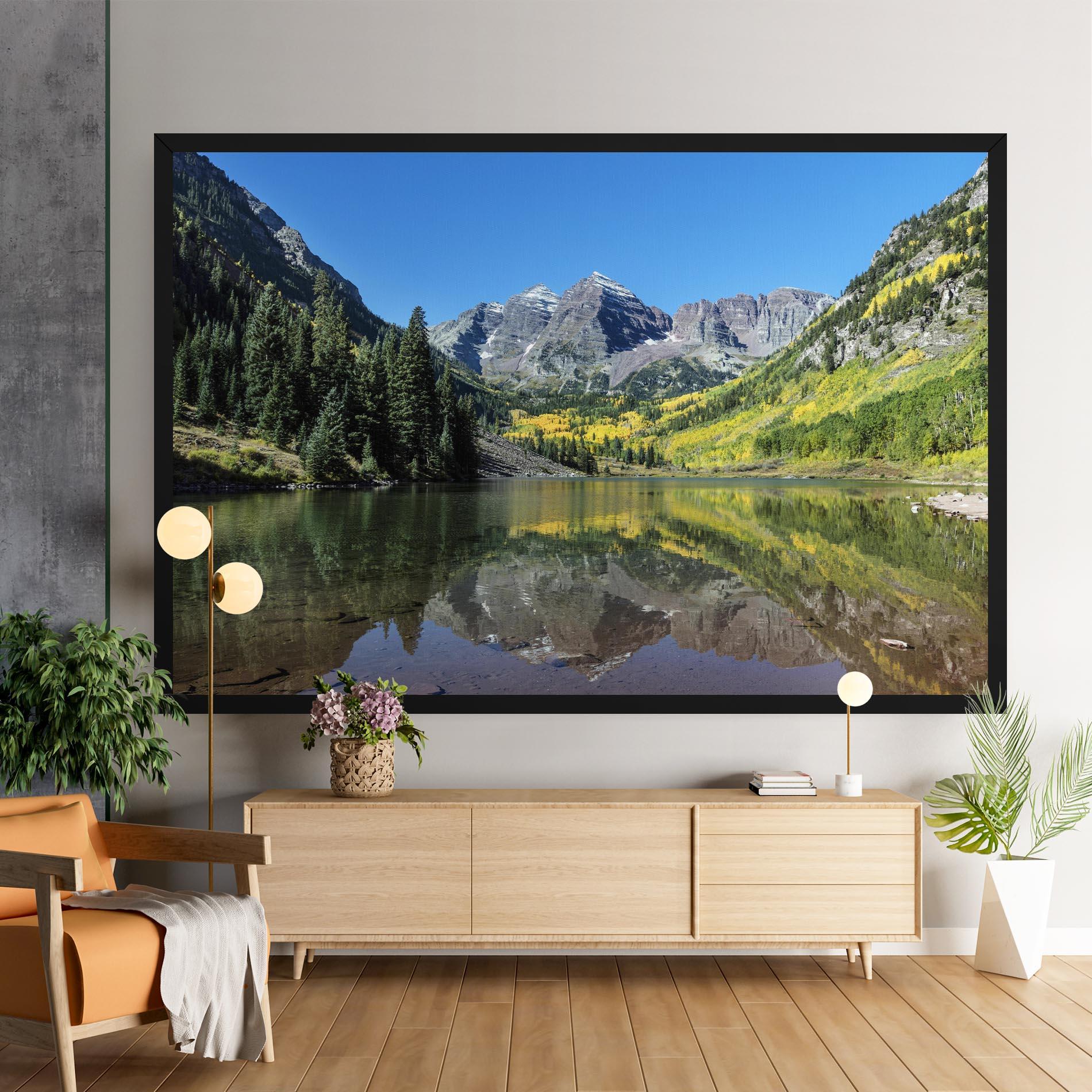 Vászonkép Lake Green Mountain mockup 9