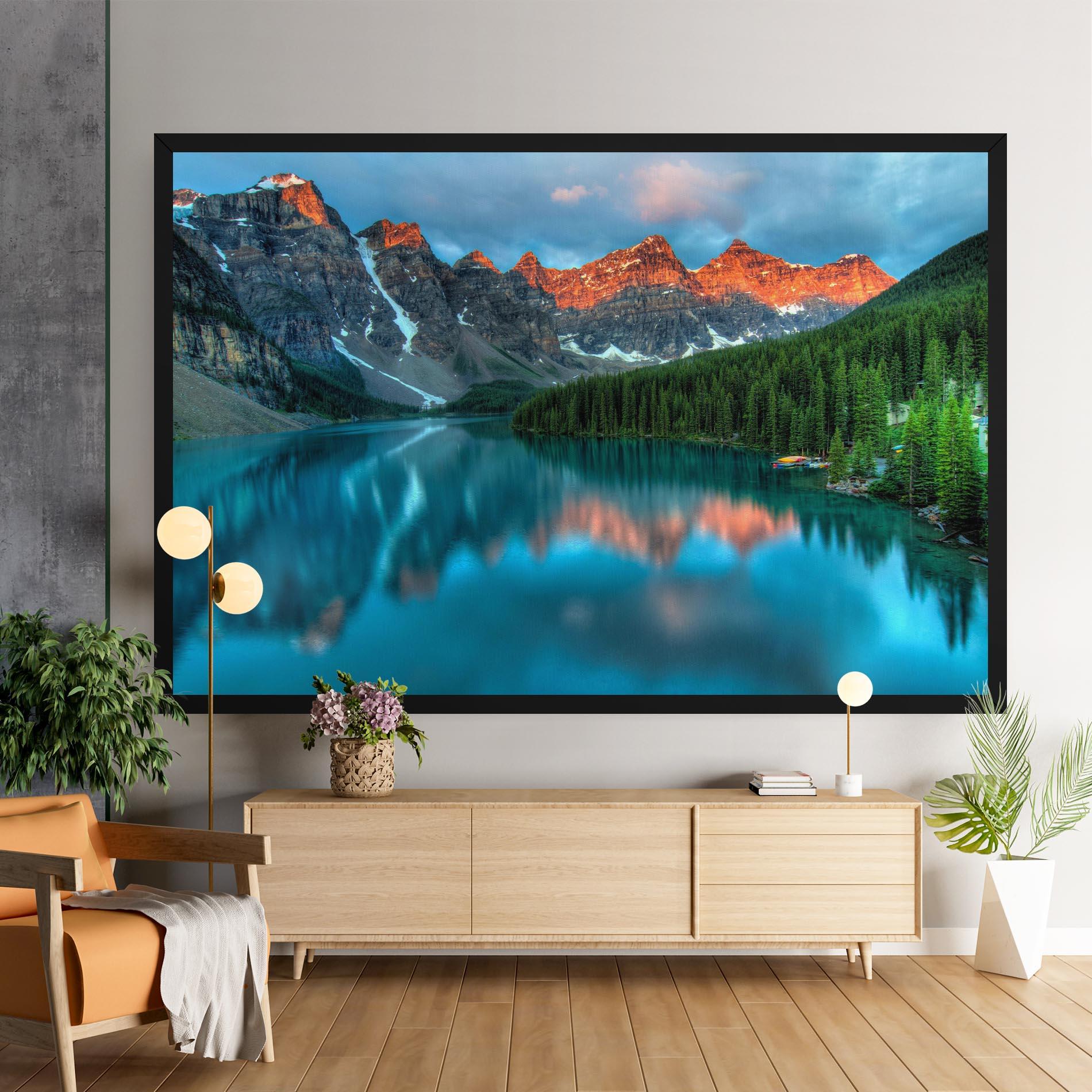 Vászonkép Lake Reflection mockup 9