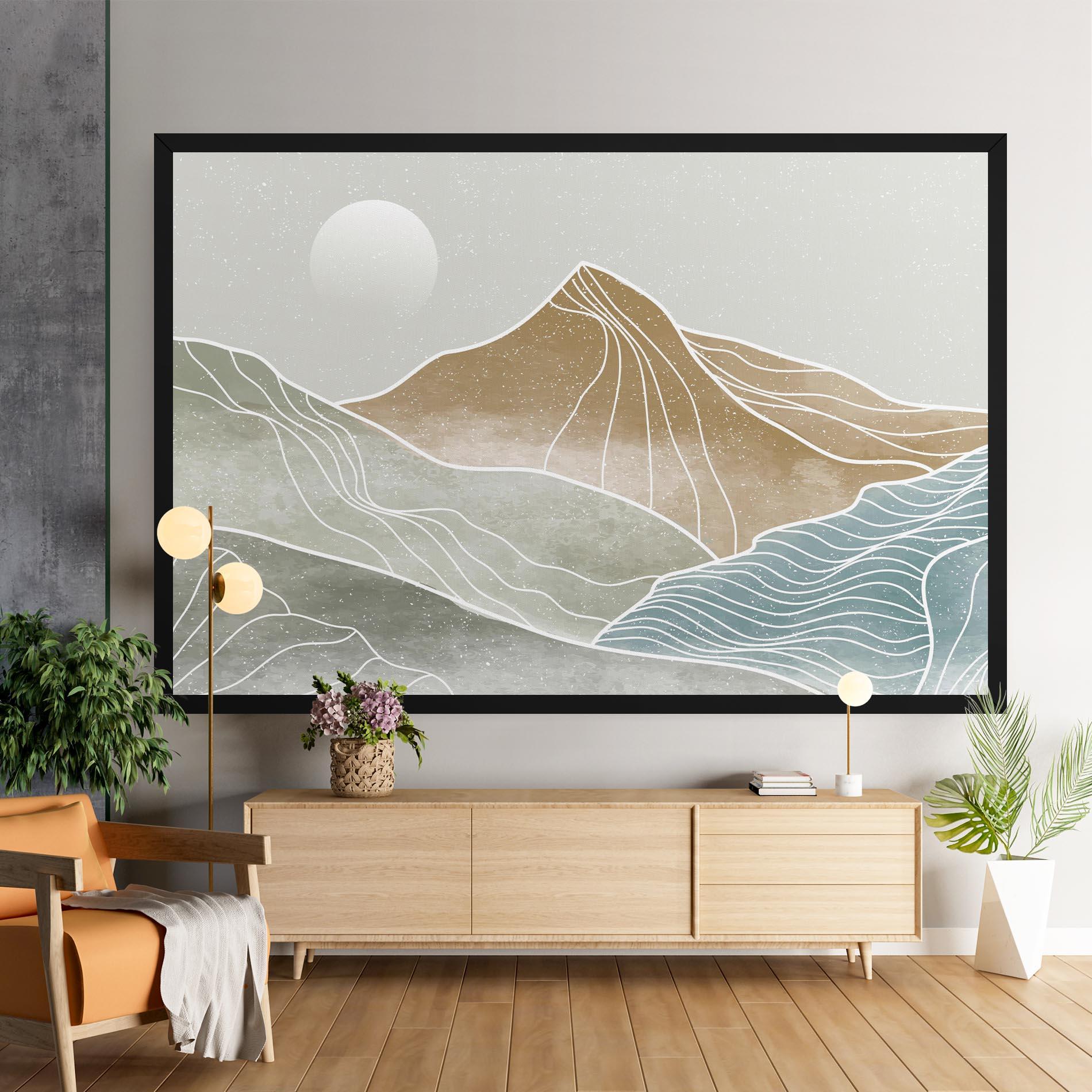 Vászonkép Minimal Mountain mockup 9