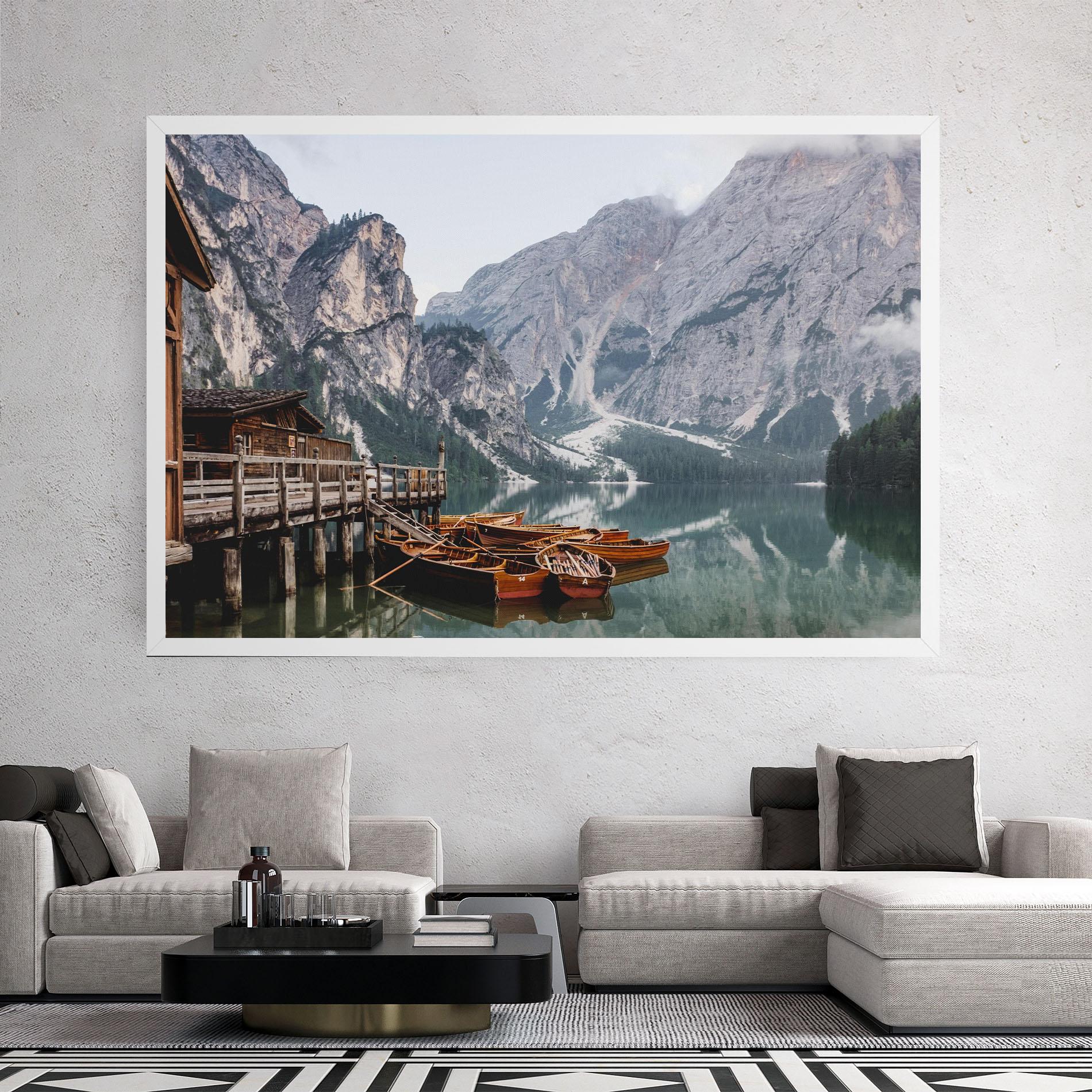 Vászonkép Cabin Lake mockup 2