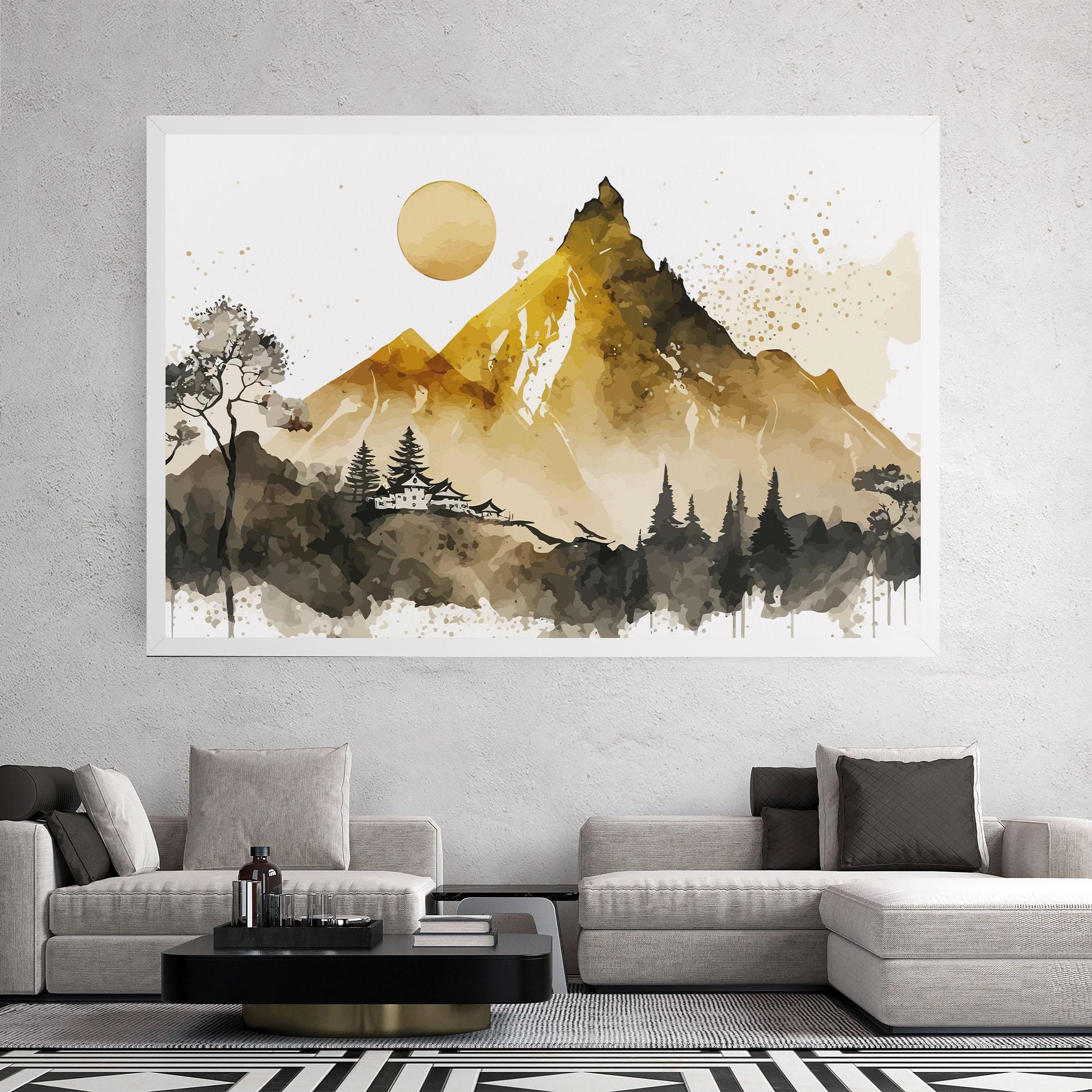 Vászonkép Gold Mountain Art mockup 2