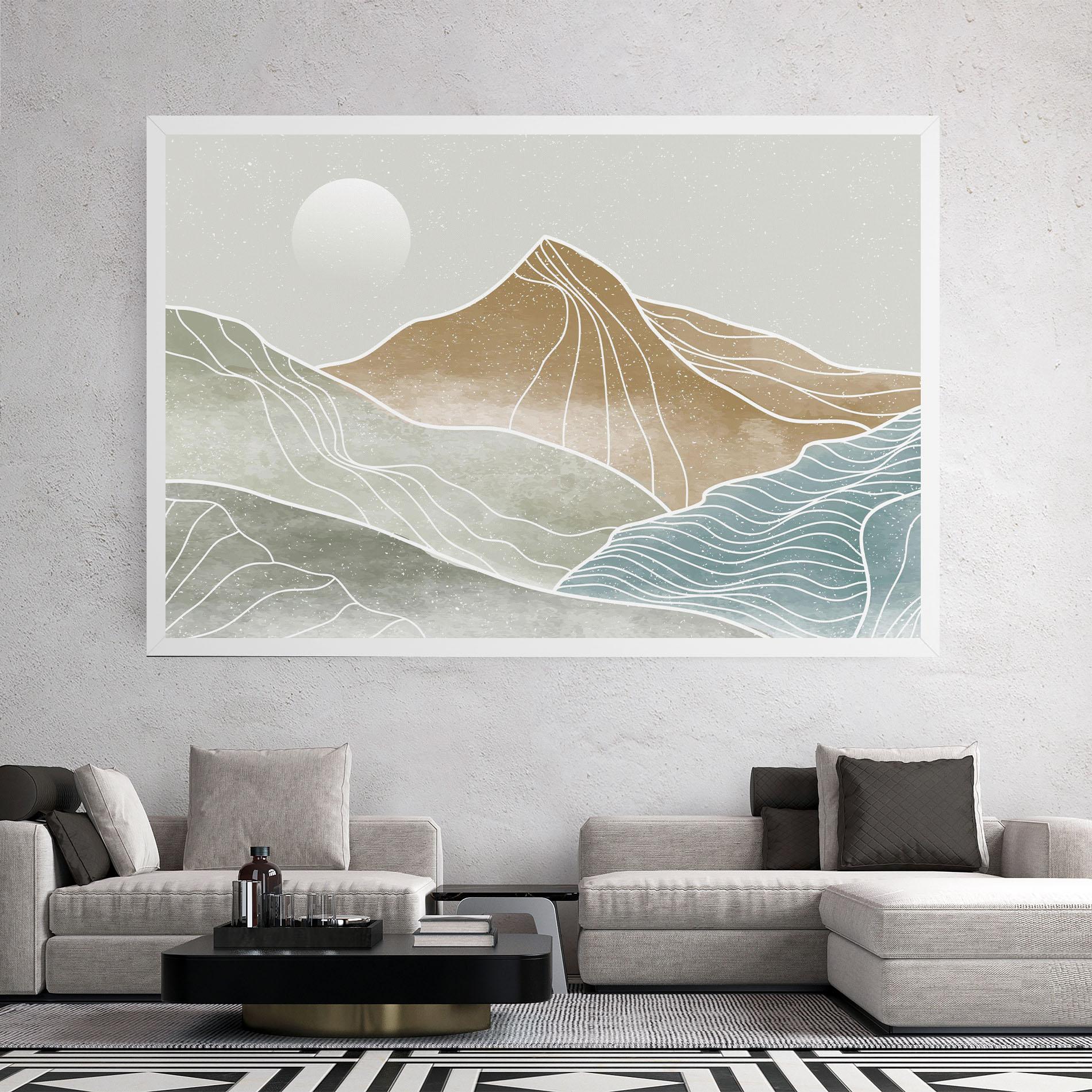 Vászonkép Minimal Mountain mockup 2