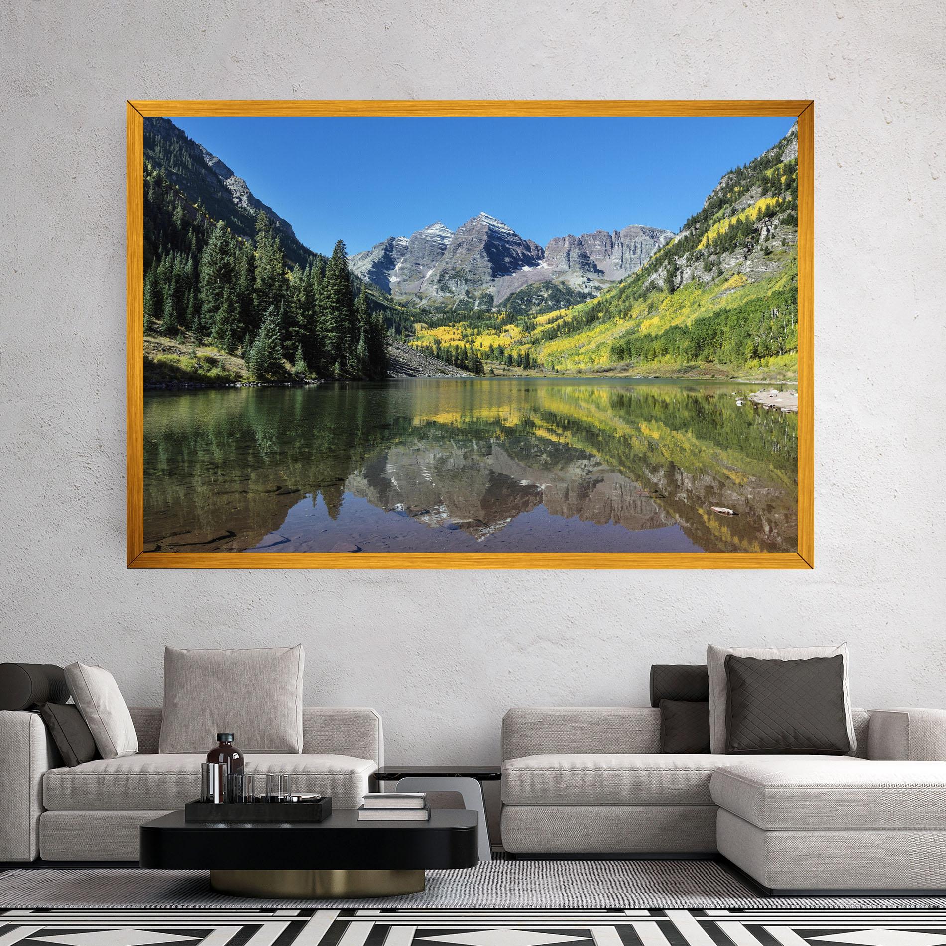 Vászonkép Lake Green Mountain mockup 2