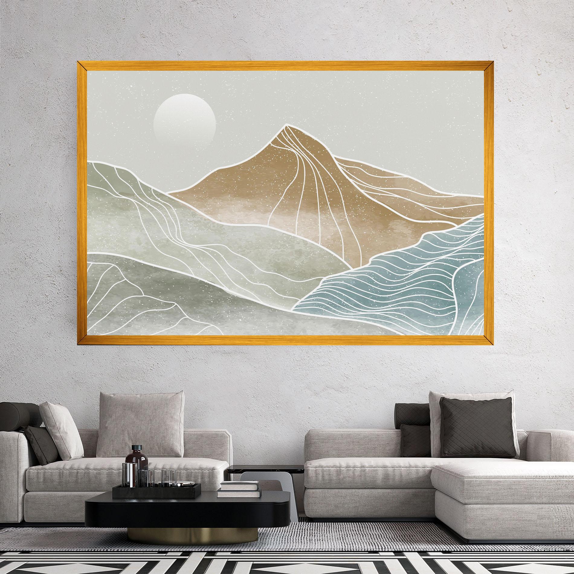 Vászonkép Minimal Mountain mockup 2