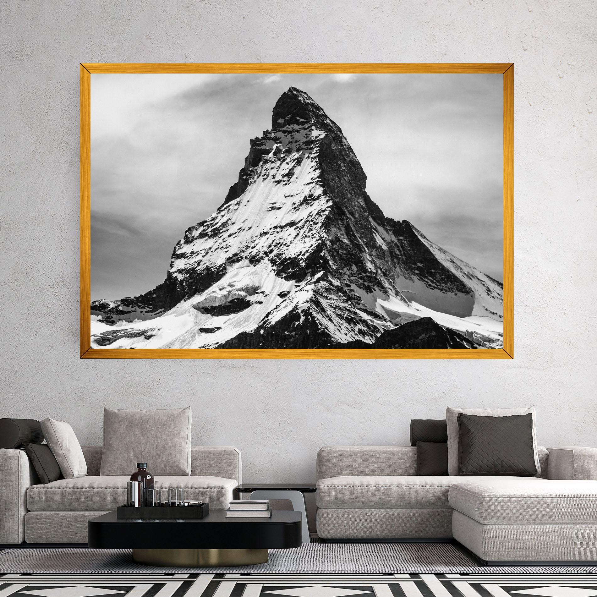 Vászonkép Snowy Black Mountain mockup 2