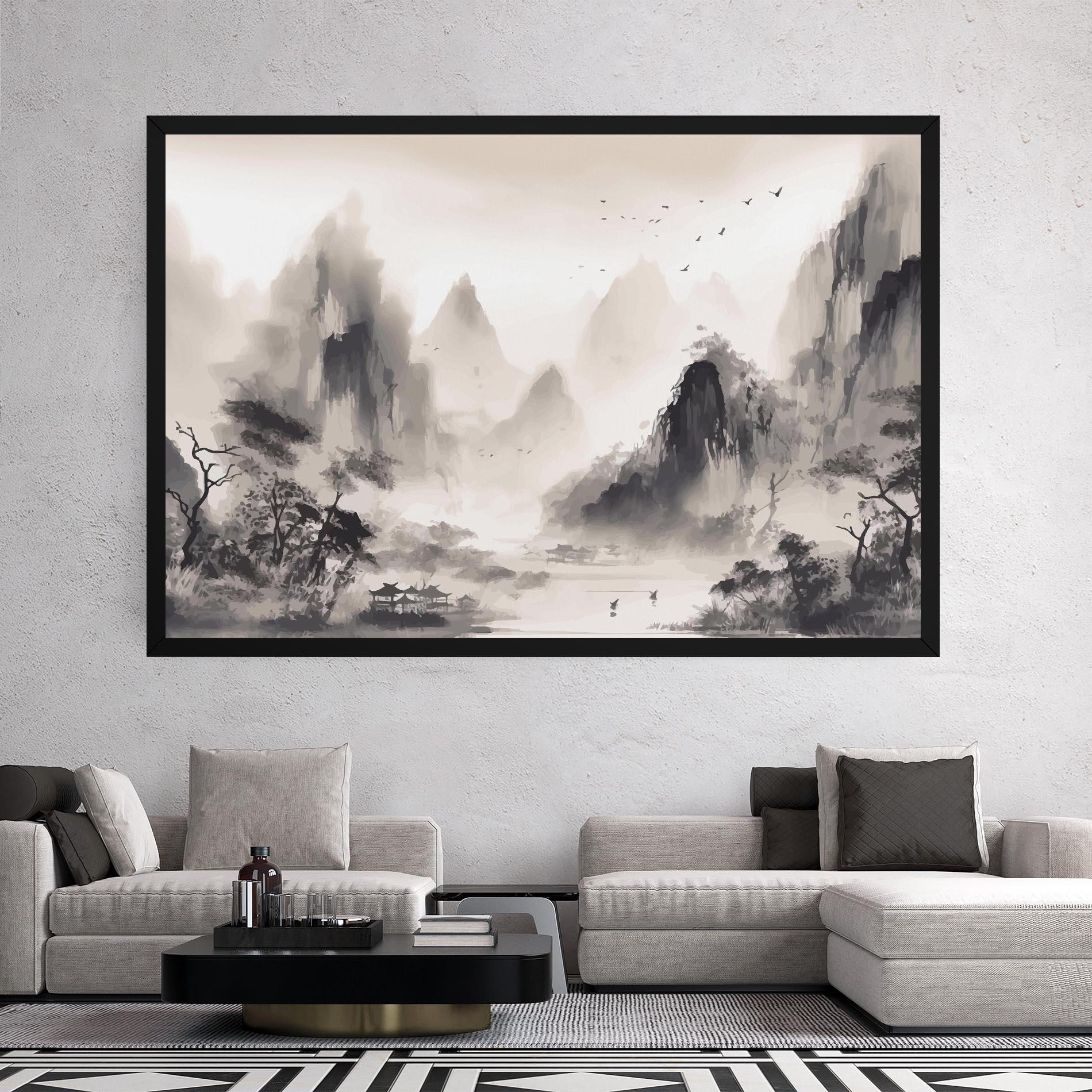 Vászonkép Far Away Mountain mockup 2