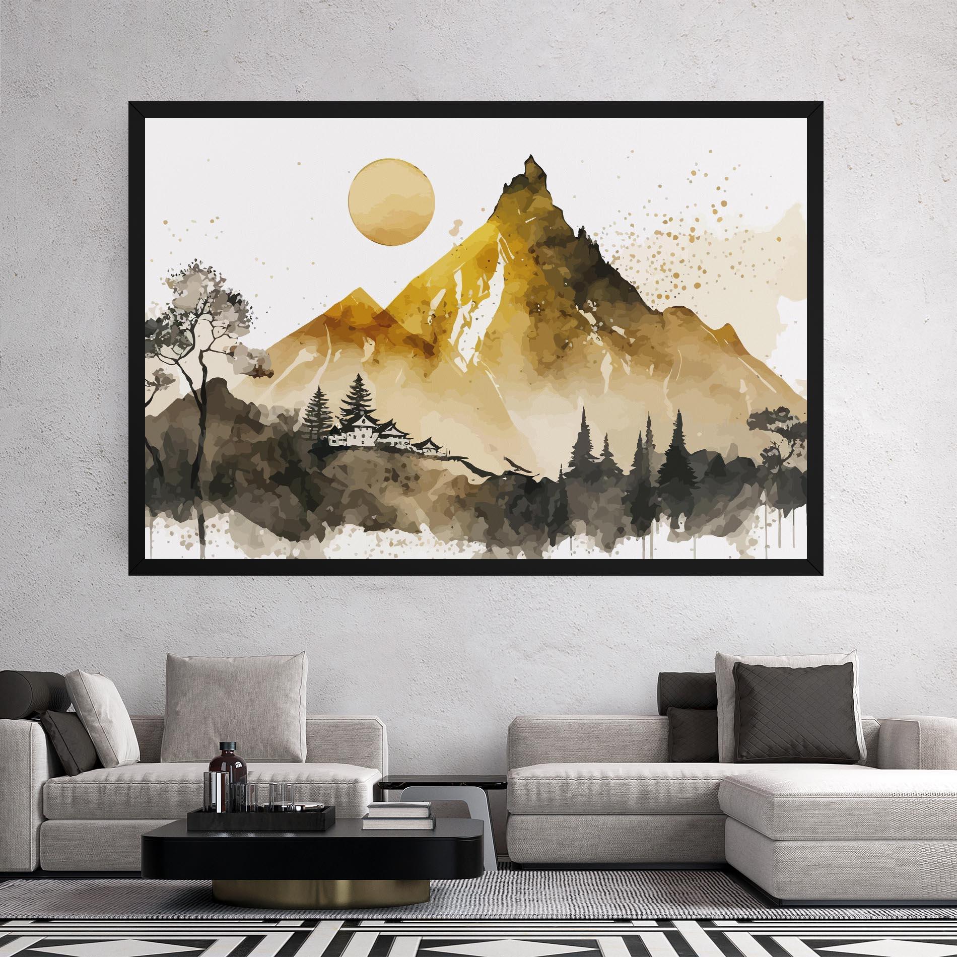 Vászonkép Gold Mountain Art mockup 2