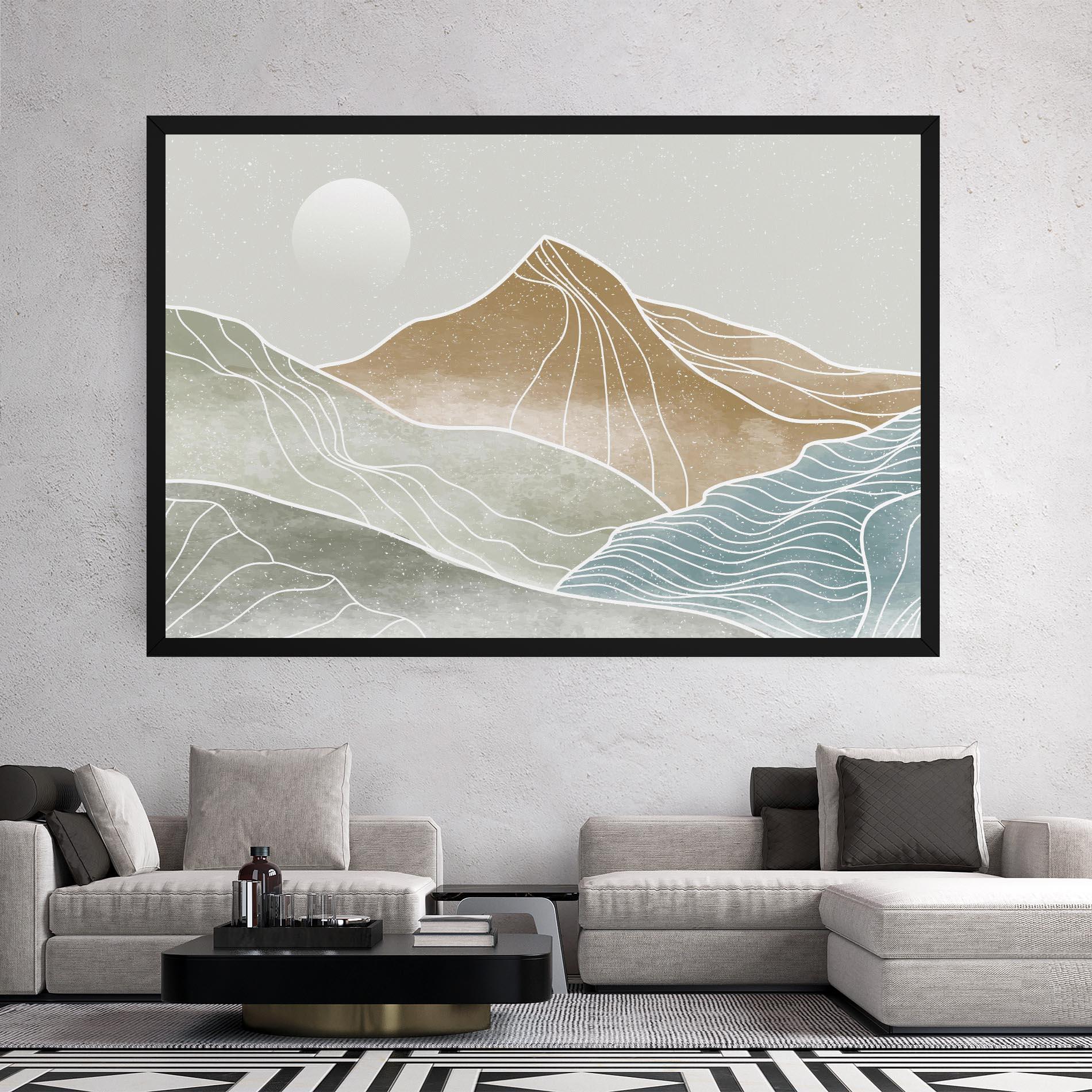 Vászonkép Minimal Mountain mockup 2