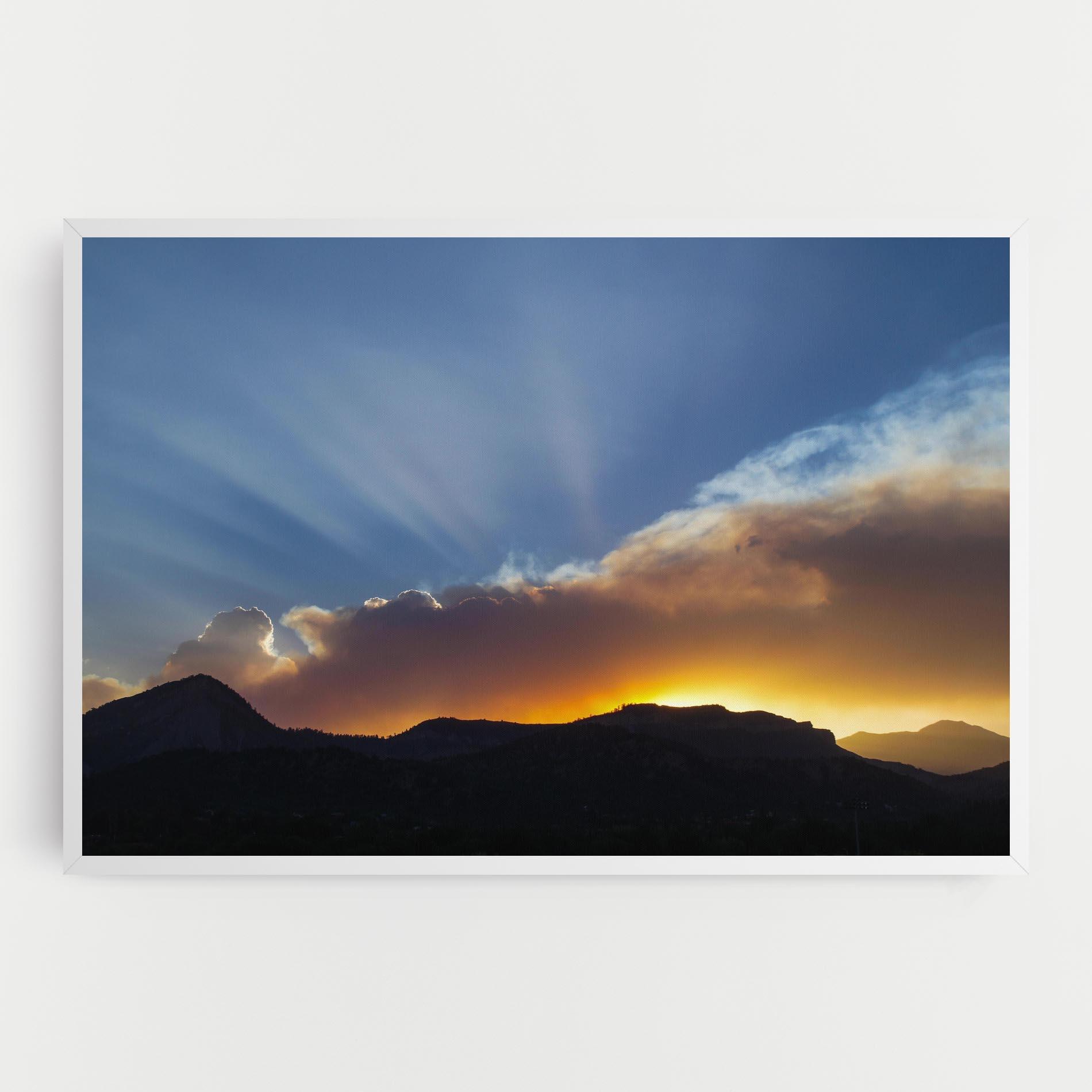 Vászonkép Mountain Silhouette Sunrise mockup 0