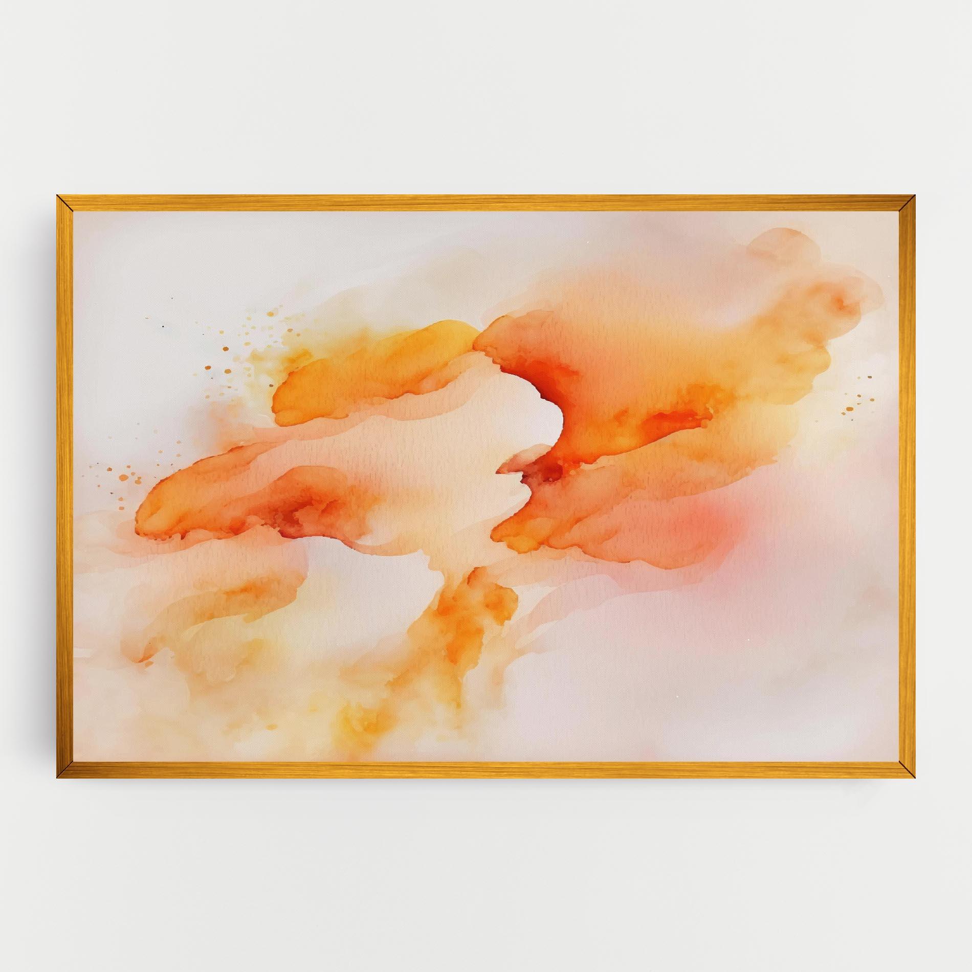 Vászonkép Abstract Orange Cloud mockup 0