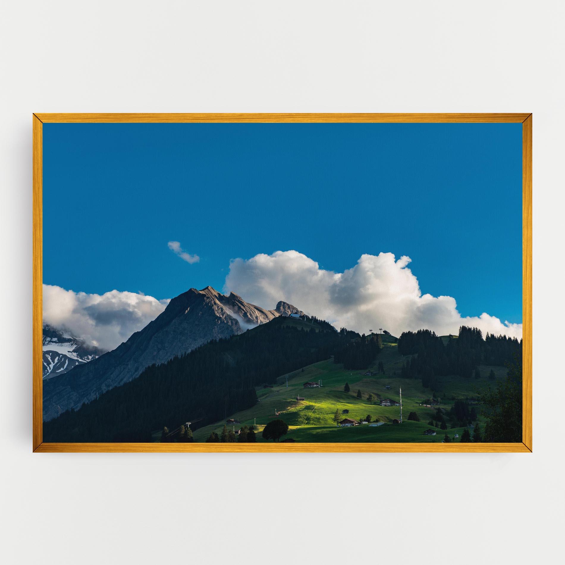 Vászonkép Beautiful Mountain Cloud View mockup 0
