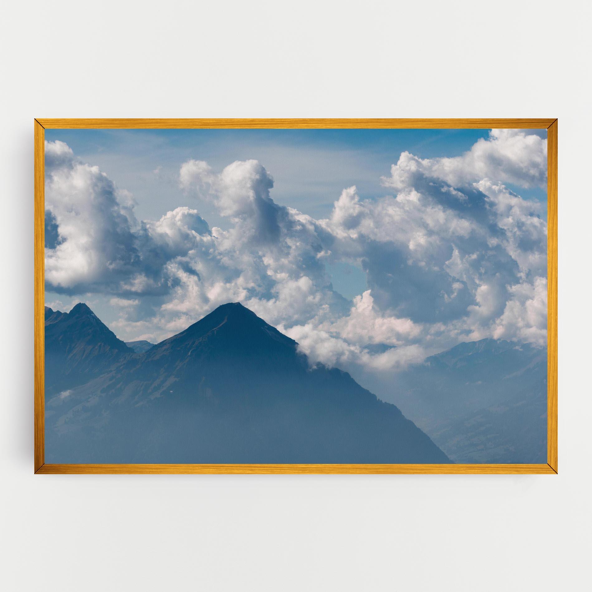 Vászonkép Cloudy View Mountain mockup 0