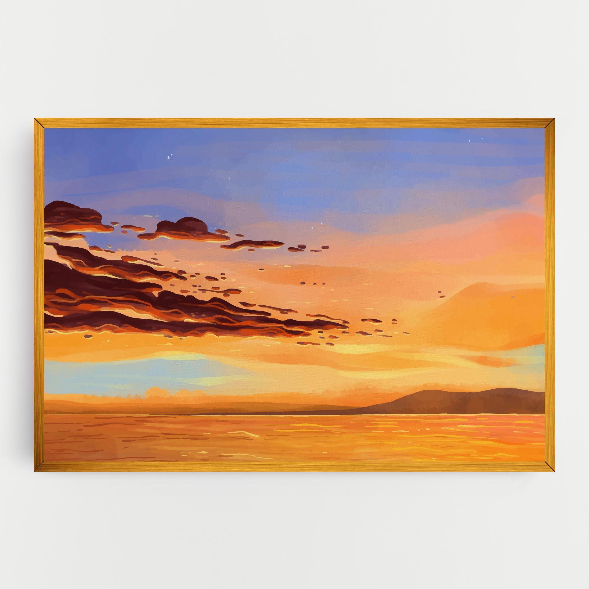 Vászonkép Dark Cloud Sunset mockup 0