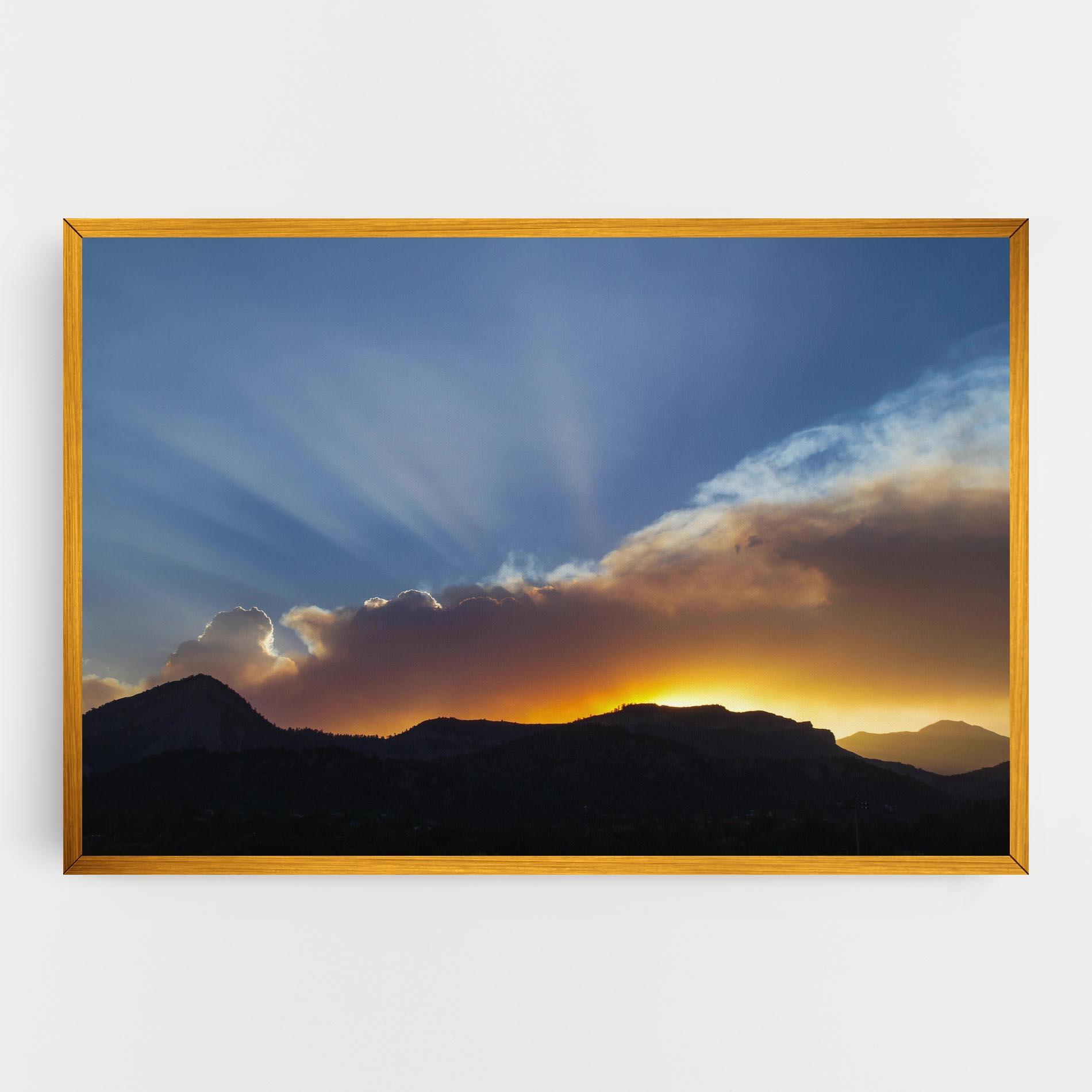 Vászonkép Mountain Silhouette Sunrise mockup 0