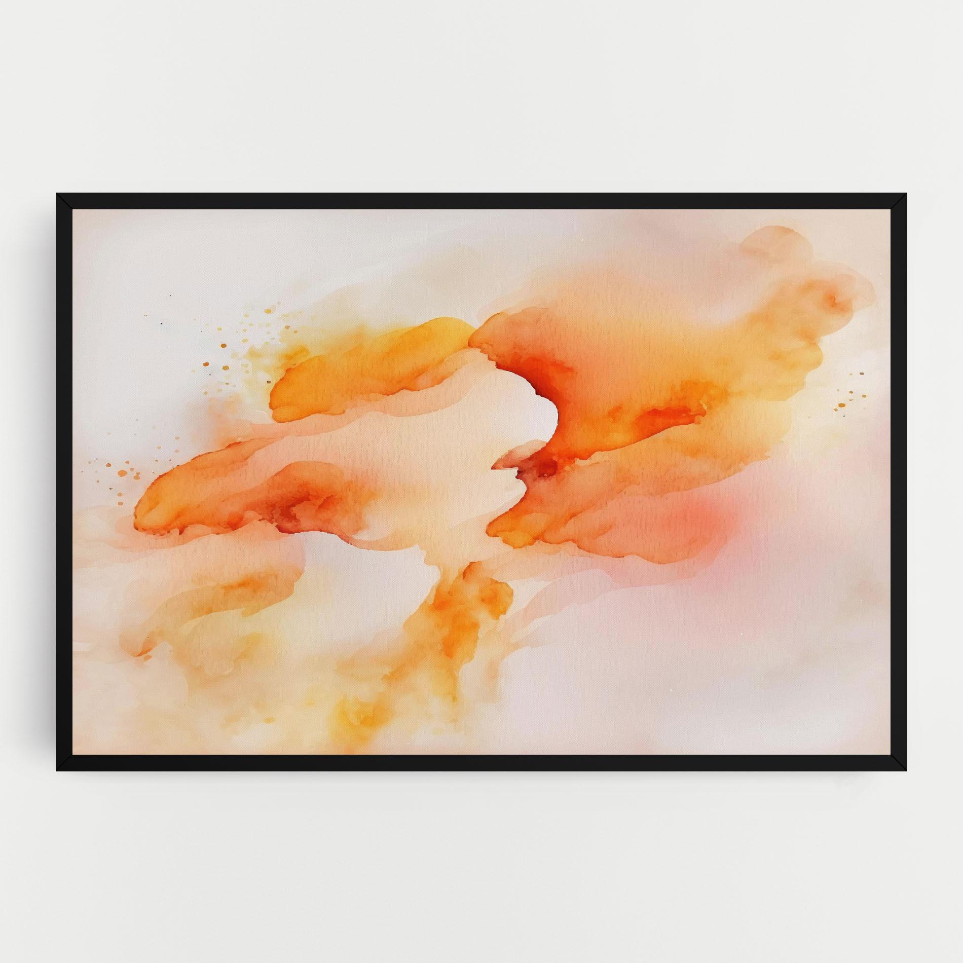 Vászonkép Abstract Orange Cloud mockup 0