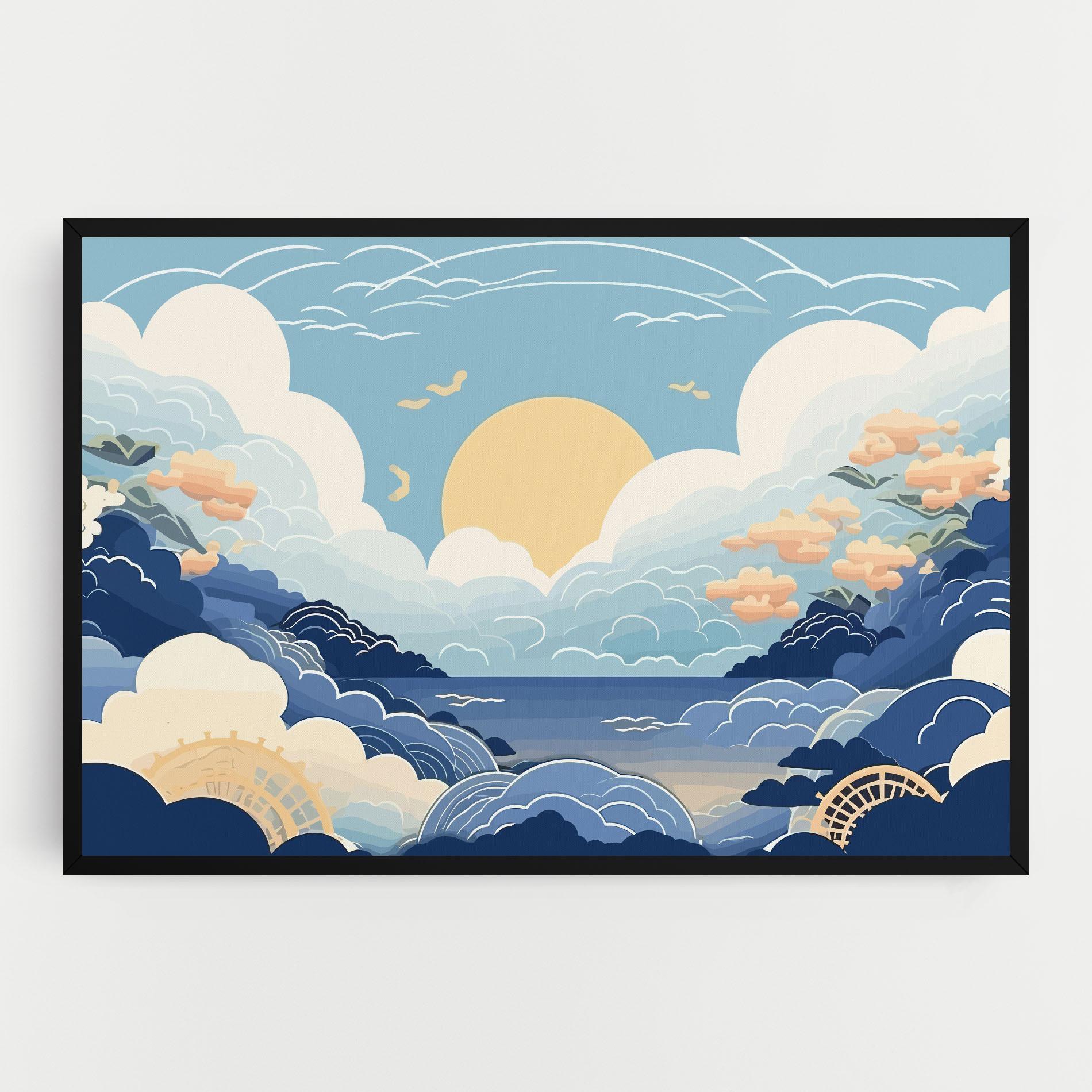 Vászonkép Big White Clouds mockup 0