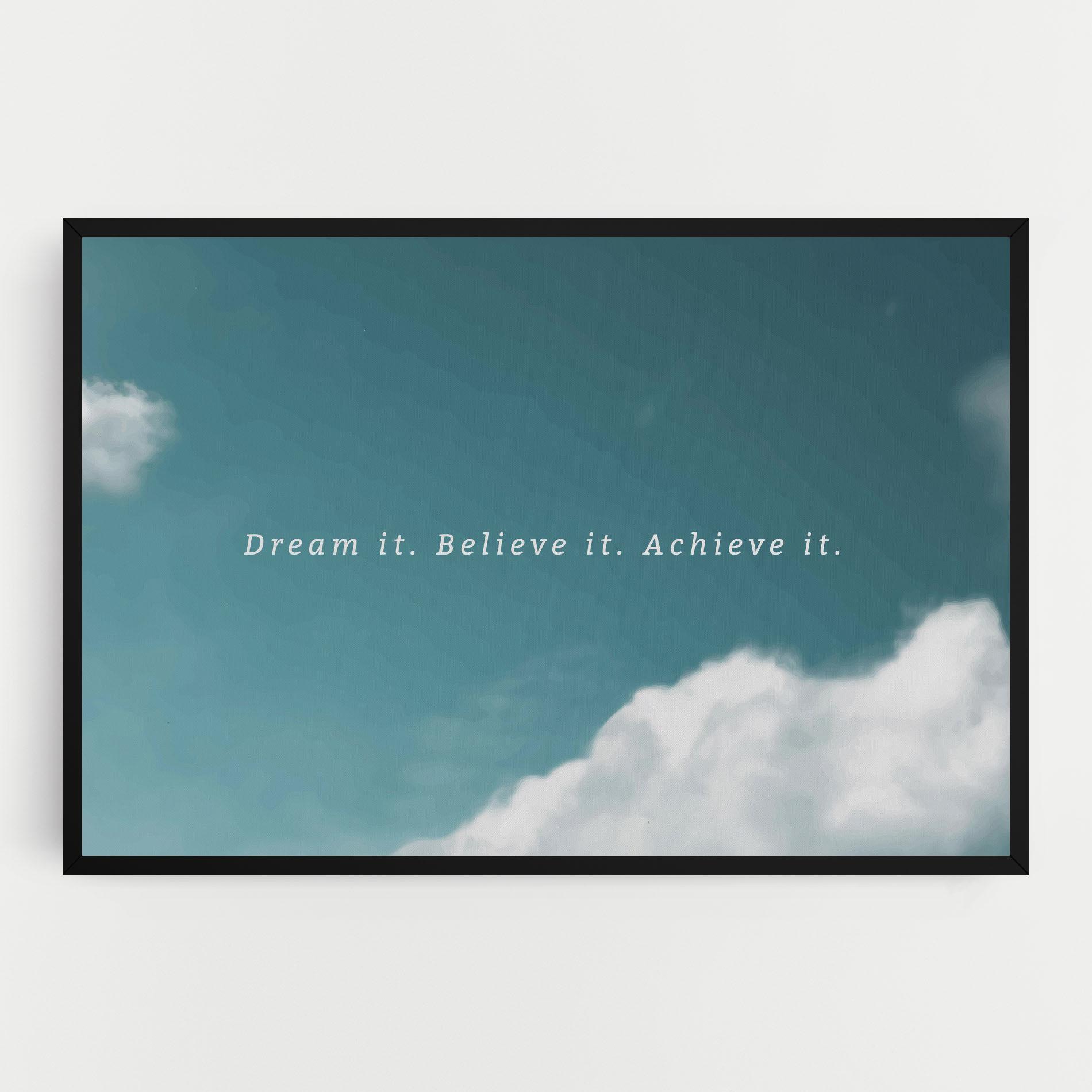 Vászonkép Clouds Text Green mockup 0